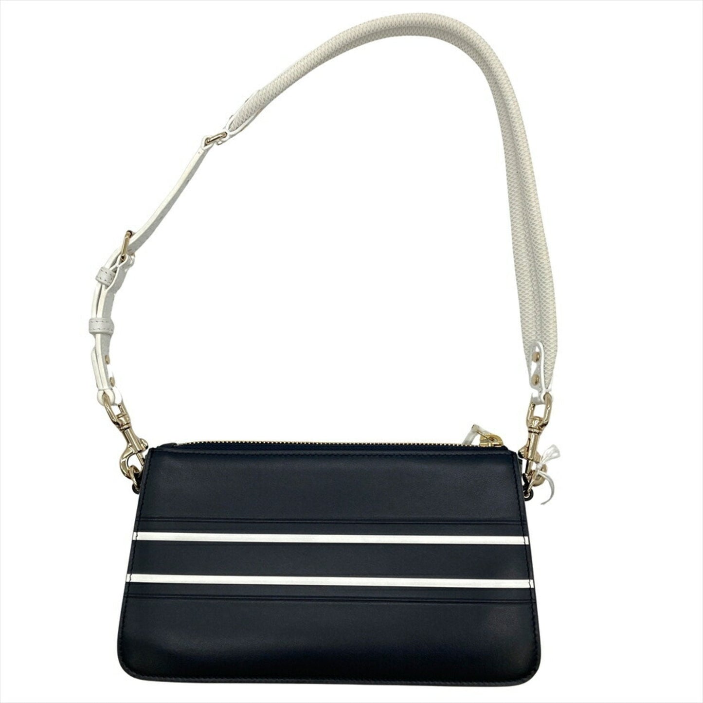 Christian Dior Navy Leather Shoulder Bag ()