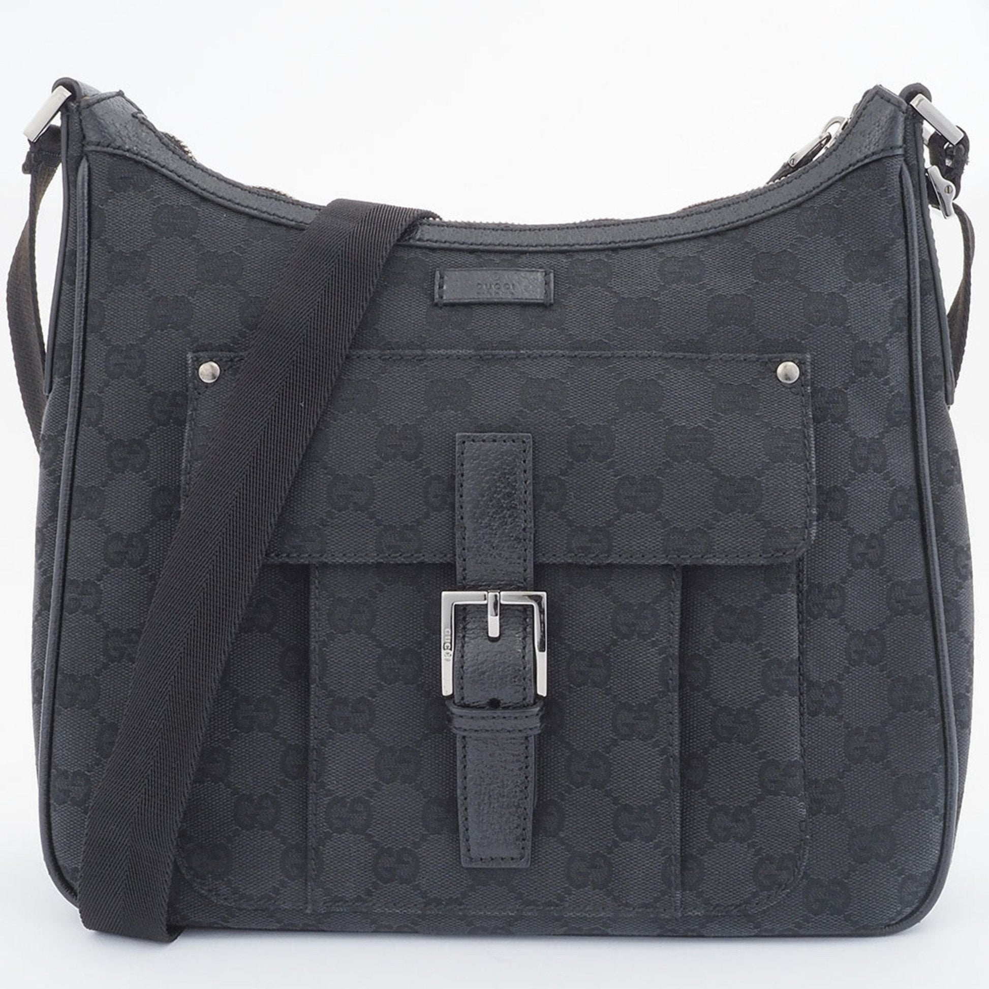 Gucci Leather Canvas Shoulder Bag