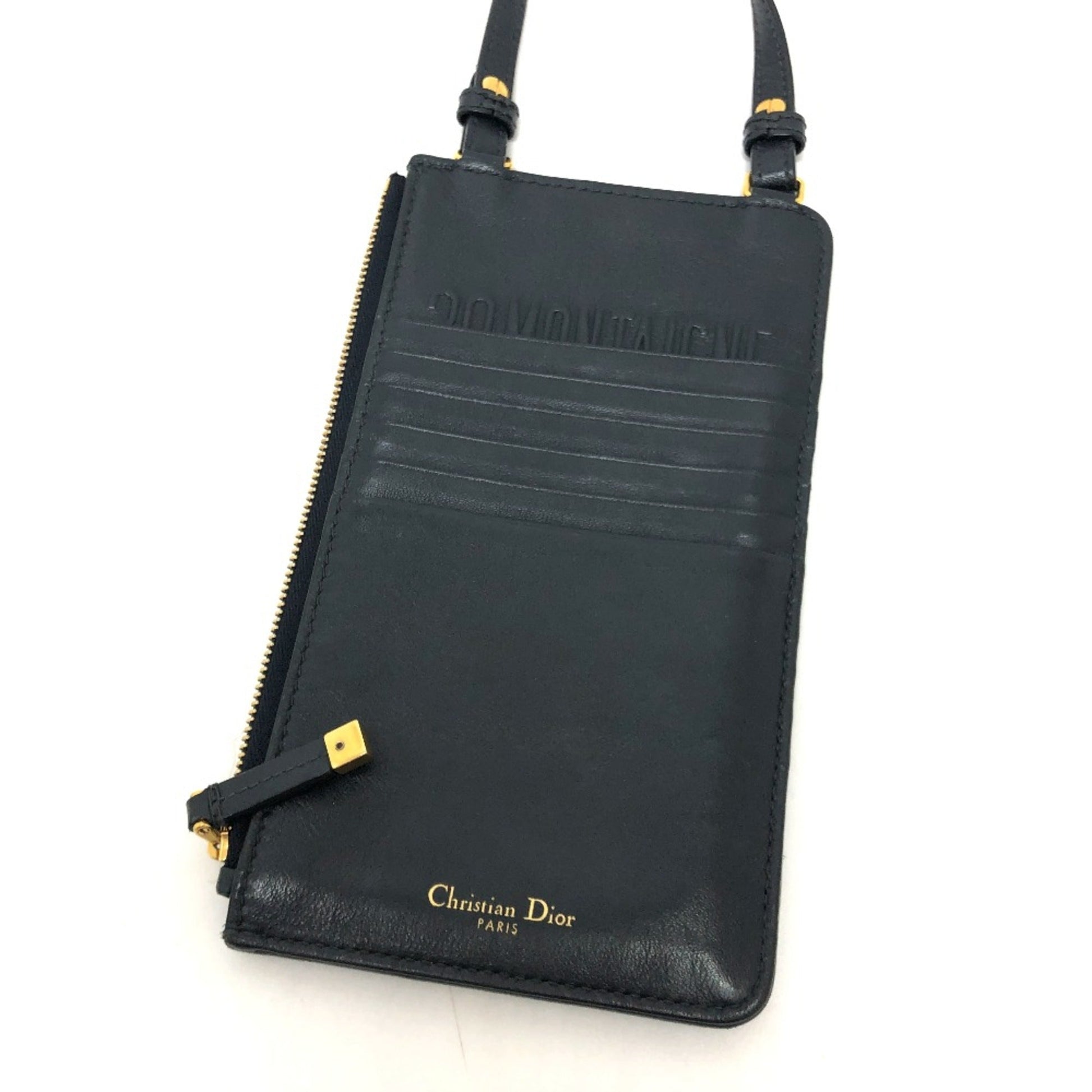 Christian Dior Navy Cloth Shoulder Bag ()