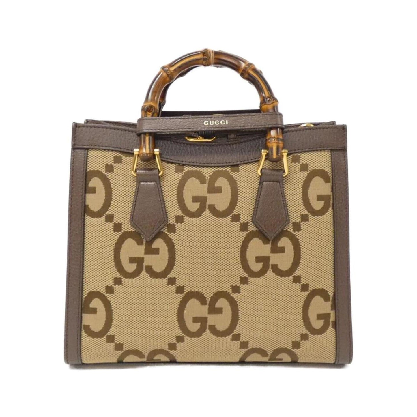 Gucci Leather Canvas Handbag