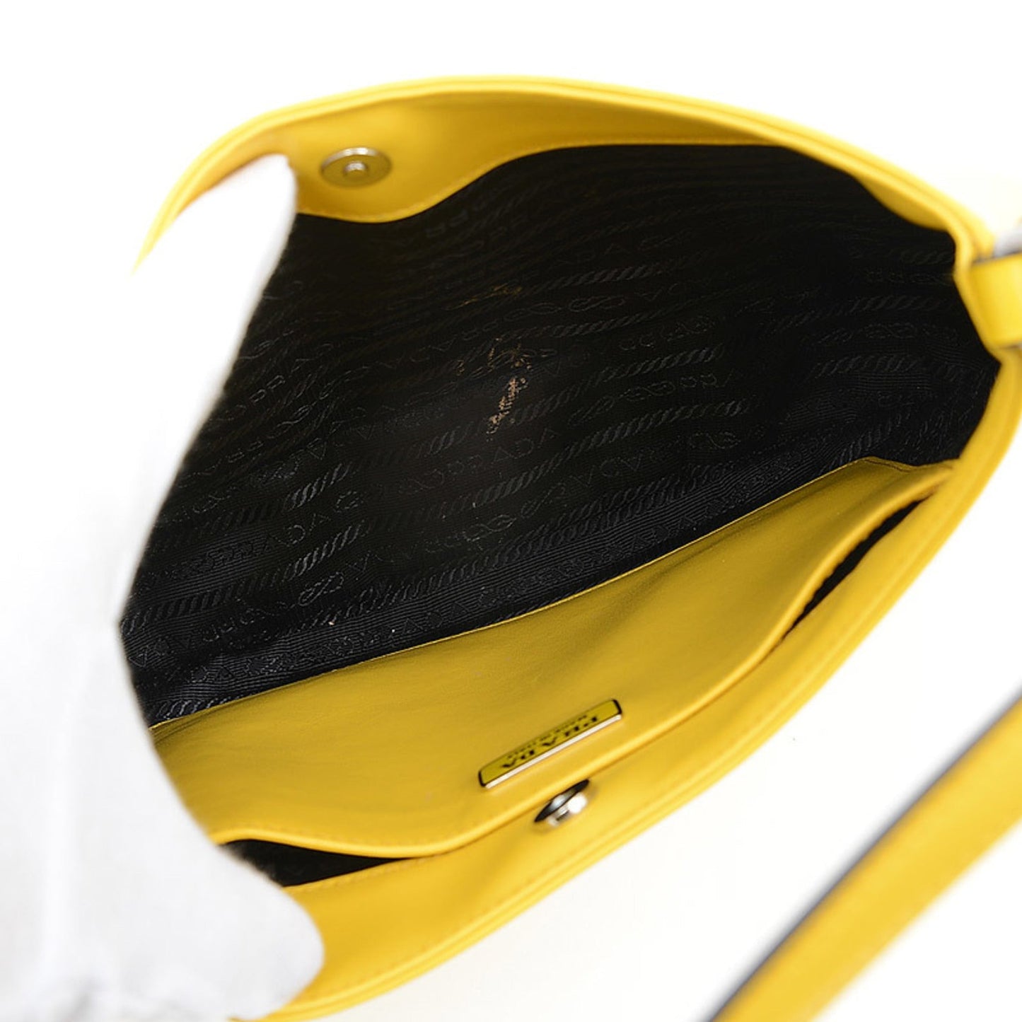 Prada Cleo shoulder bag leather bright yellow