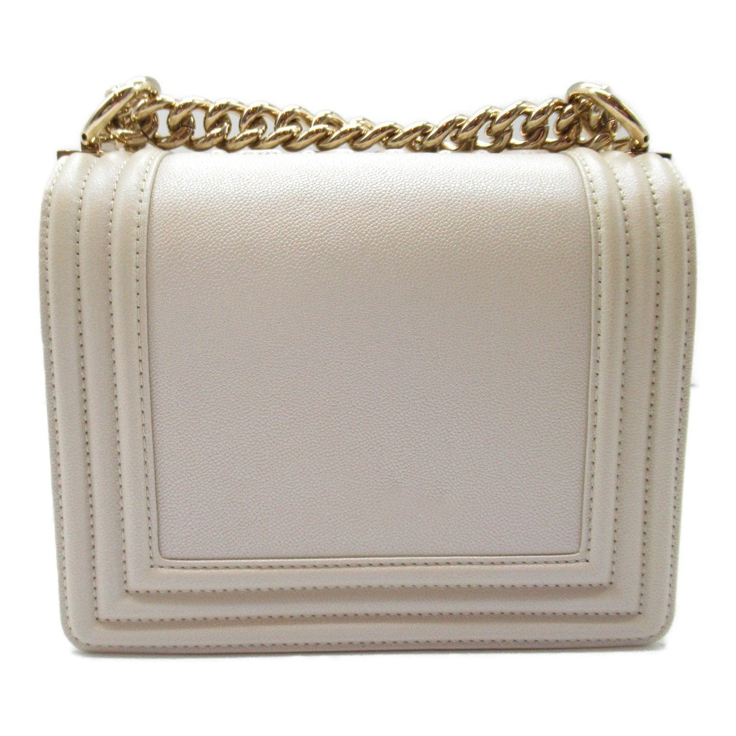 CHANEL Boy Chanel ChainShoulder White leather