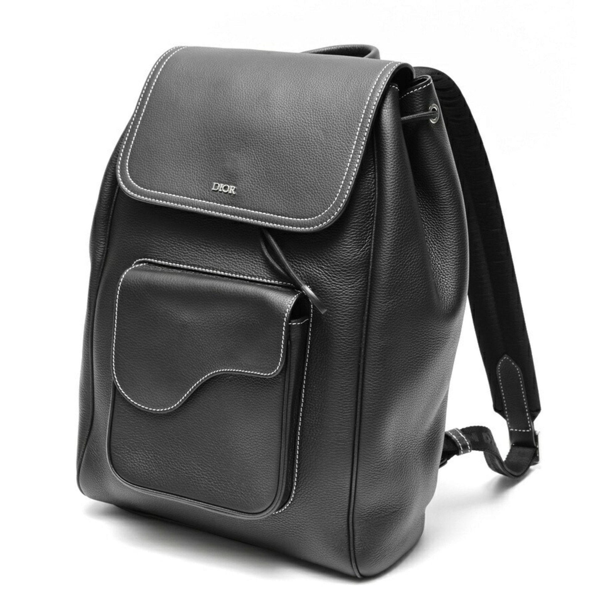 Christian Dior Black Leather Backpack ()