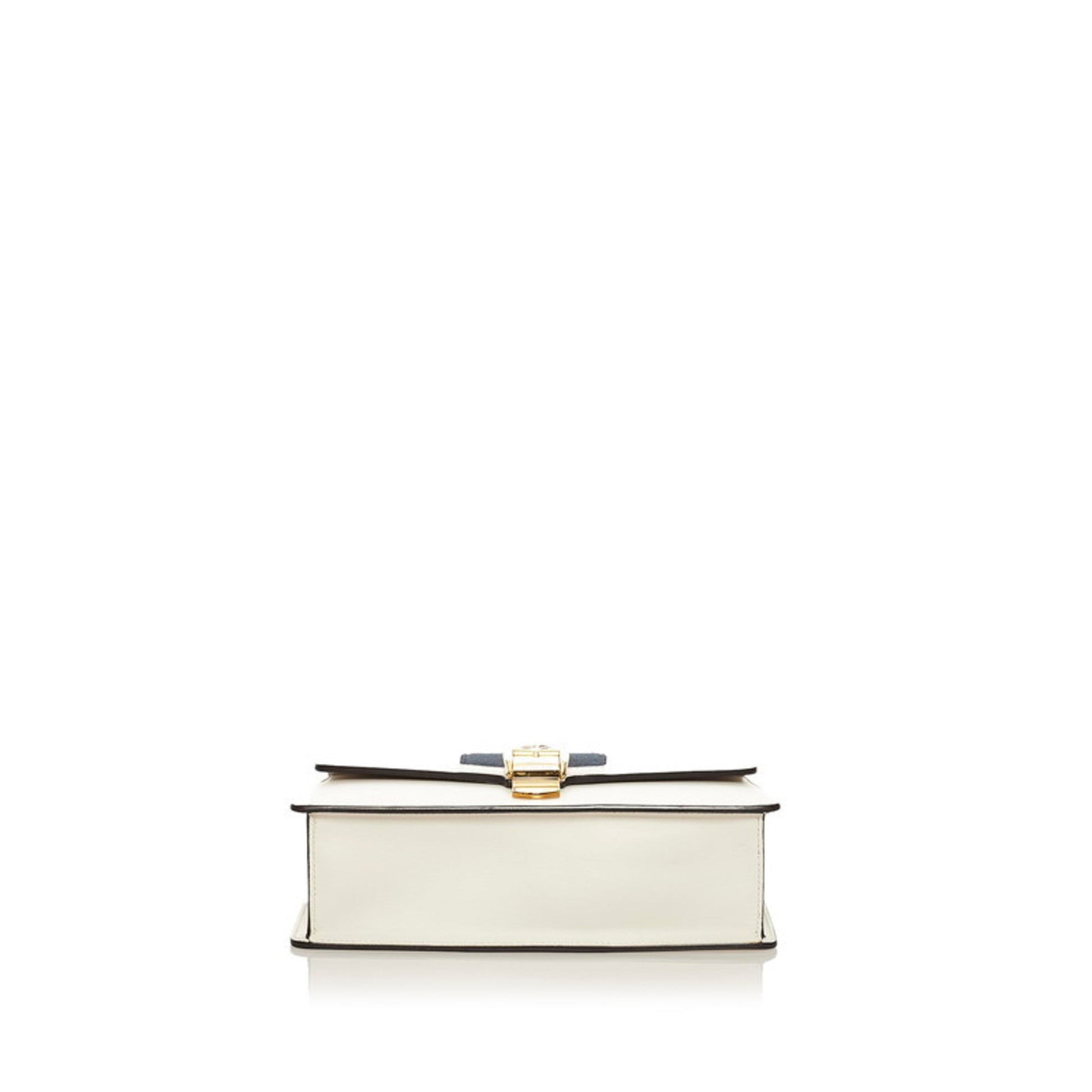 Gucci Sylvie White Leather Shoulder Bag Style 1