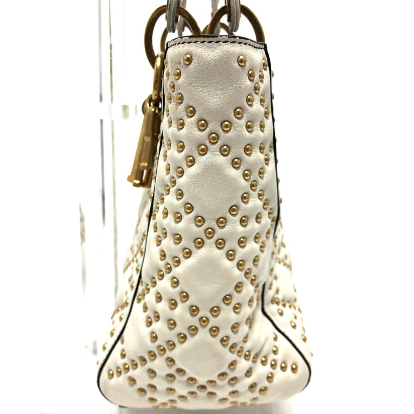 Christian Dior White Leather Handbag ()