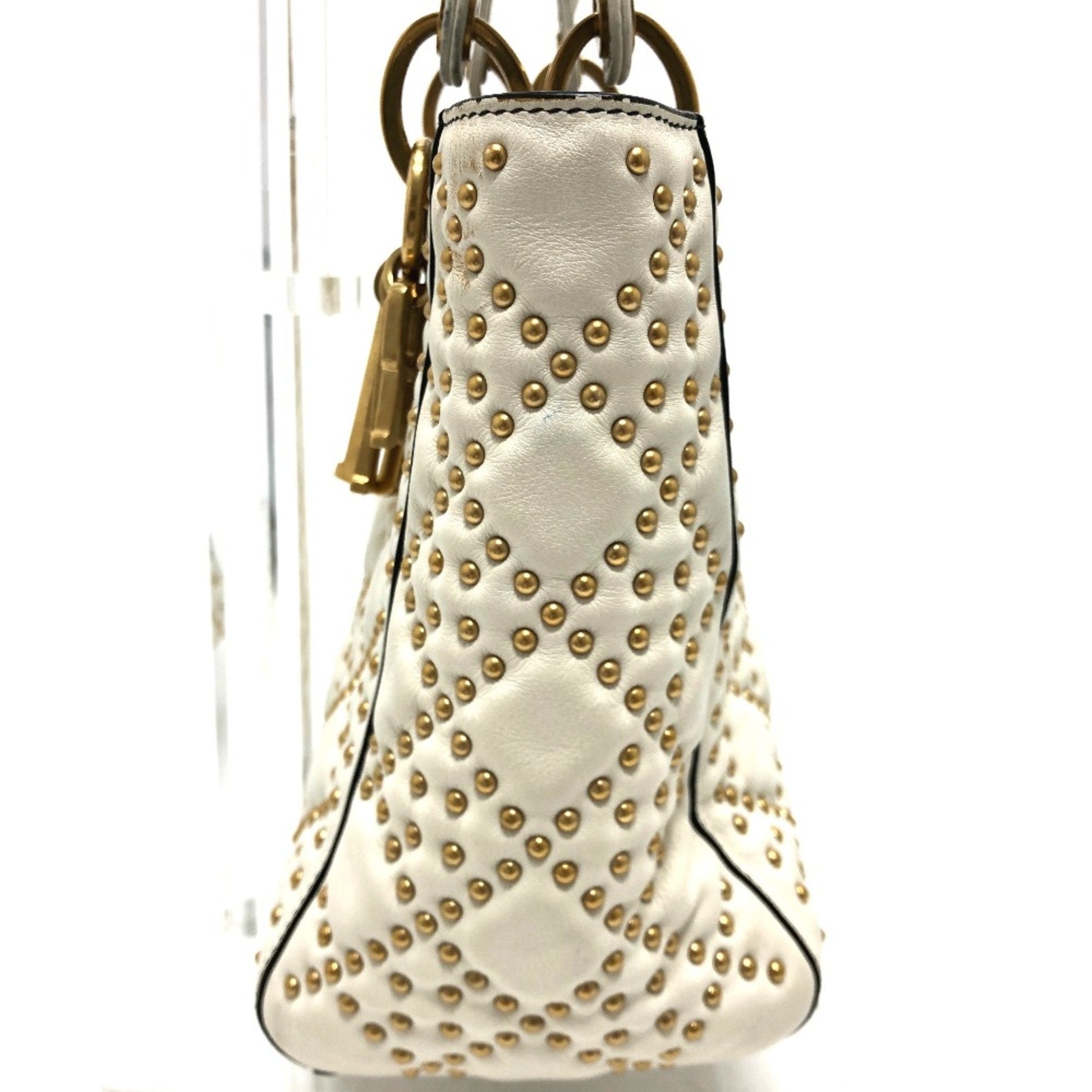 Christian Dior White Leather Handbag ()