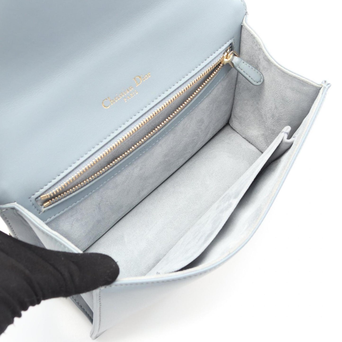 Christian Dior Blue Leather Shoulder Bag ()