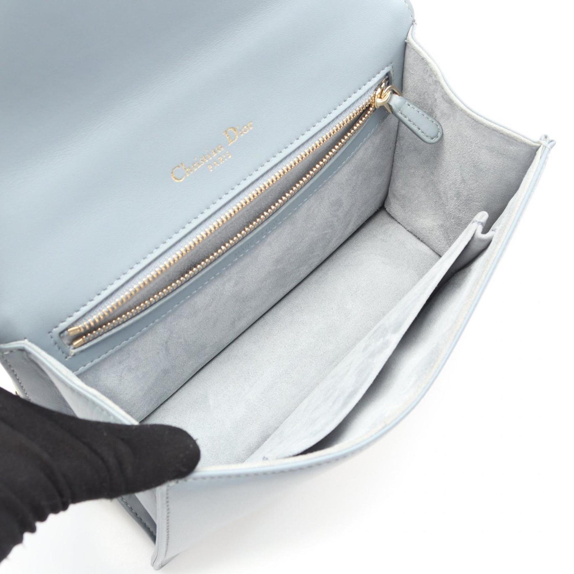 Christian Dior Blue Leather Shoulder Bag ()