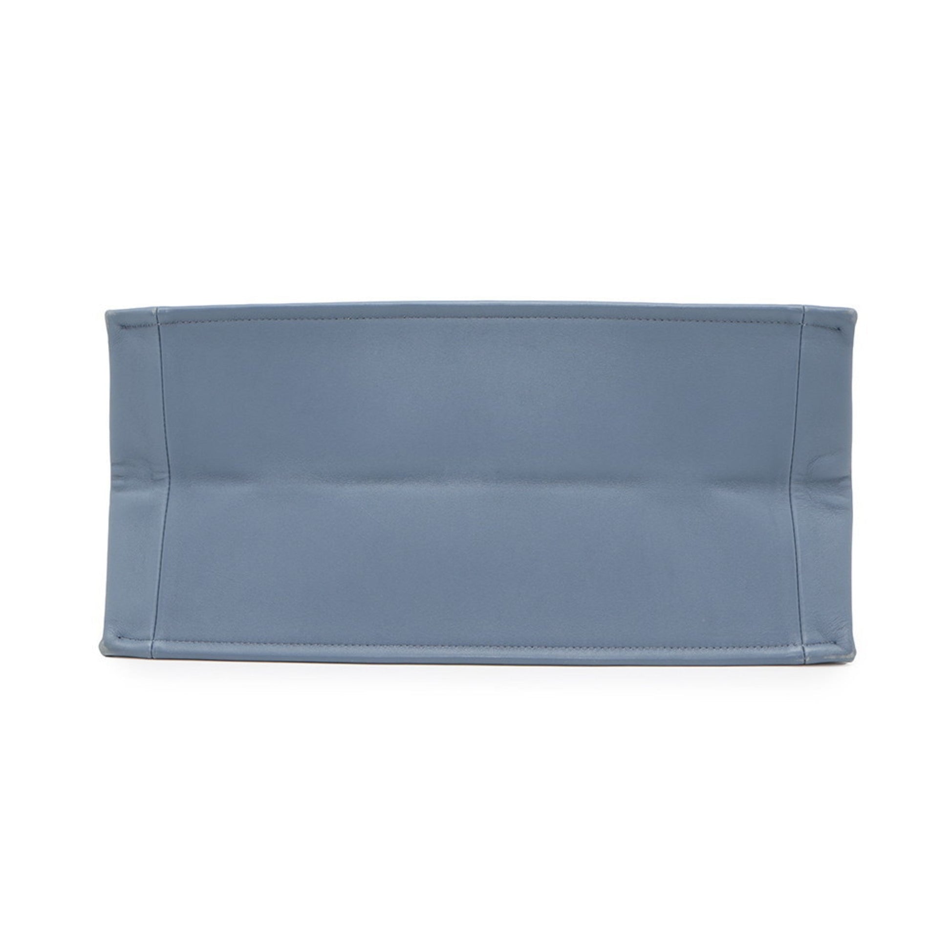 Christian Dior Blue Leather Tote Bag ()