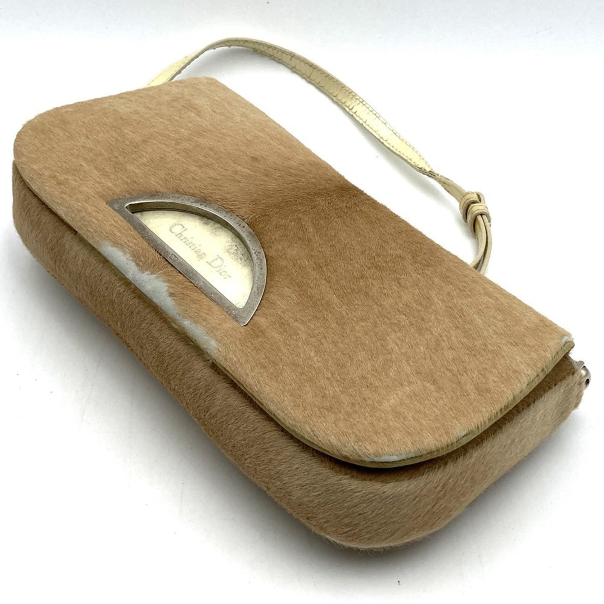 Christian Dior Beige Pvc Leather Handbag ()