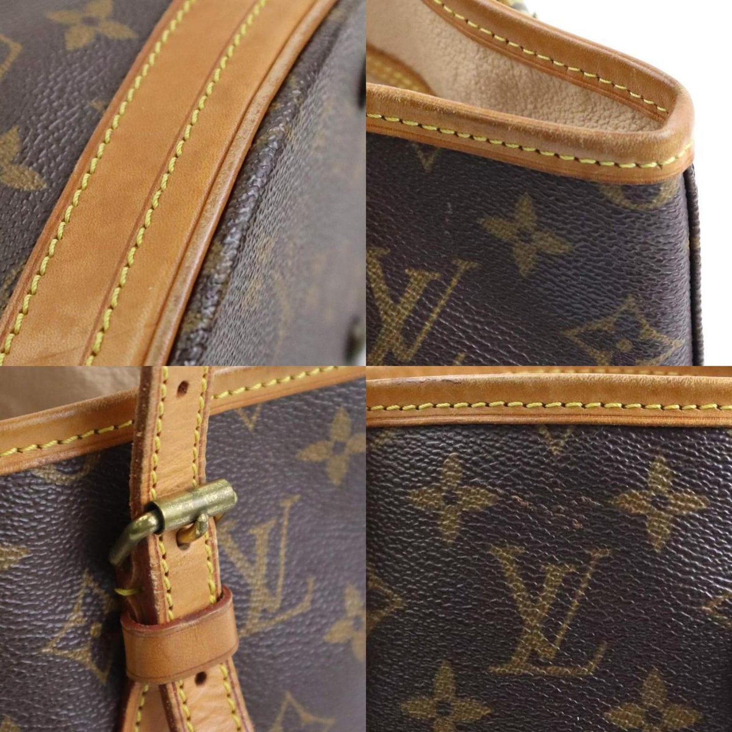 LOUIS VUITTON Handbag Monogram Bucket PM Canvas Brown Women's M42238