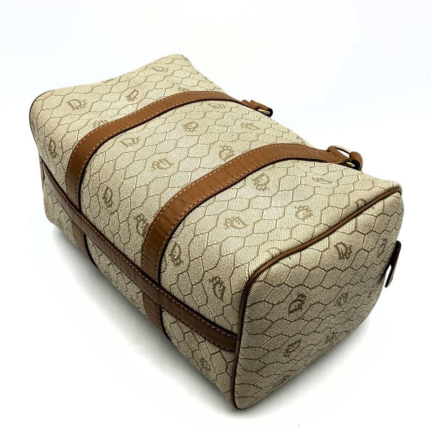 Christian Dior Beige Brown Pvc Handbag ()