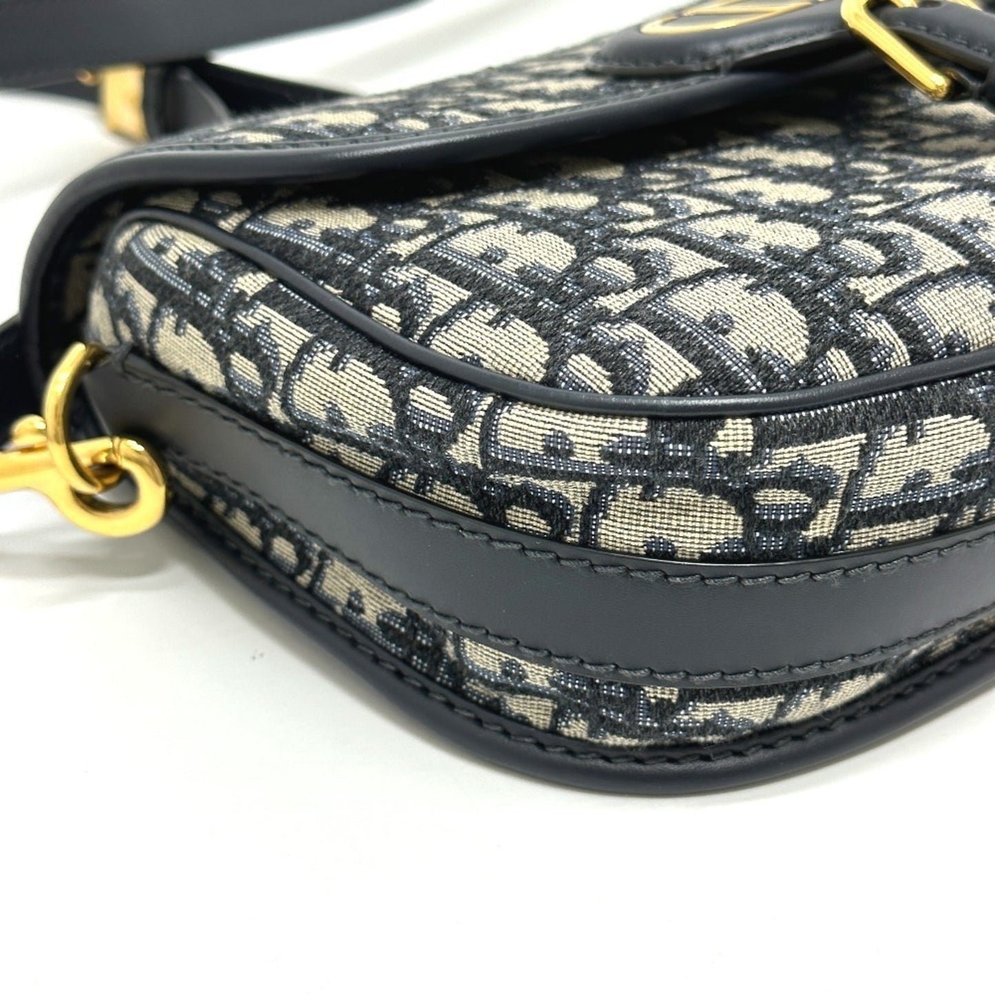 Christian Dior Gray Leather Shoulder Bag ()