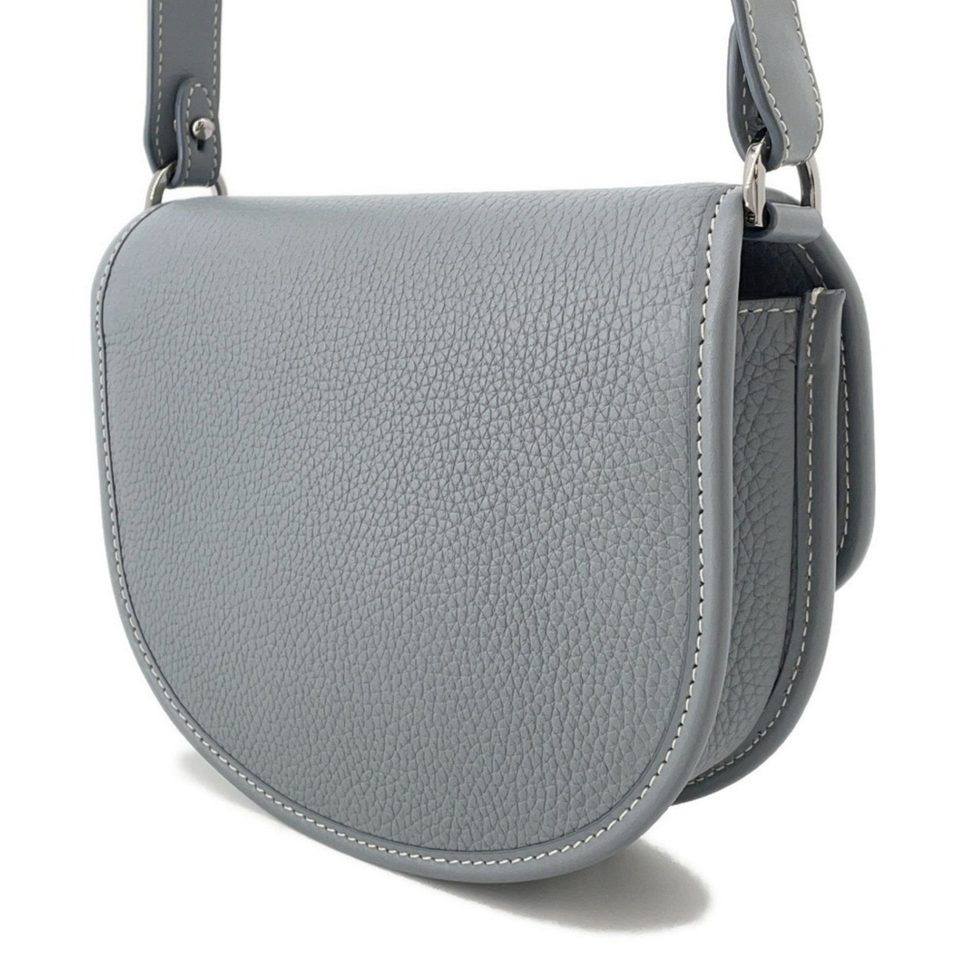 Christian Dior Gray Leather Shoulder Bag ()