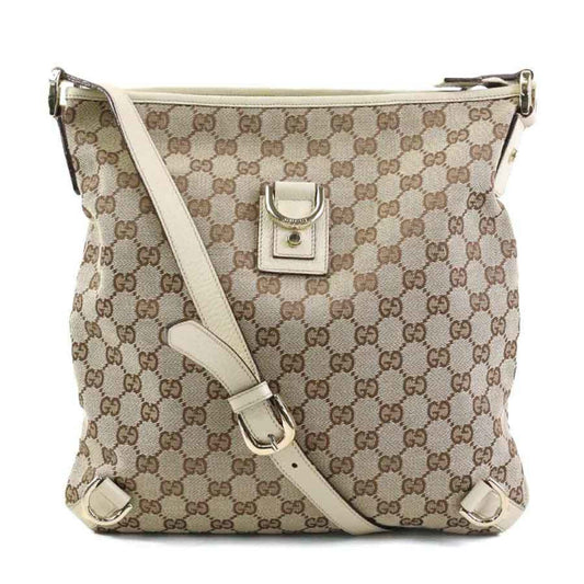 Gucci Leather Canvas Shoulder Bag