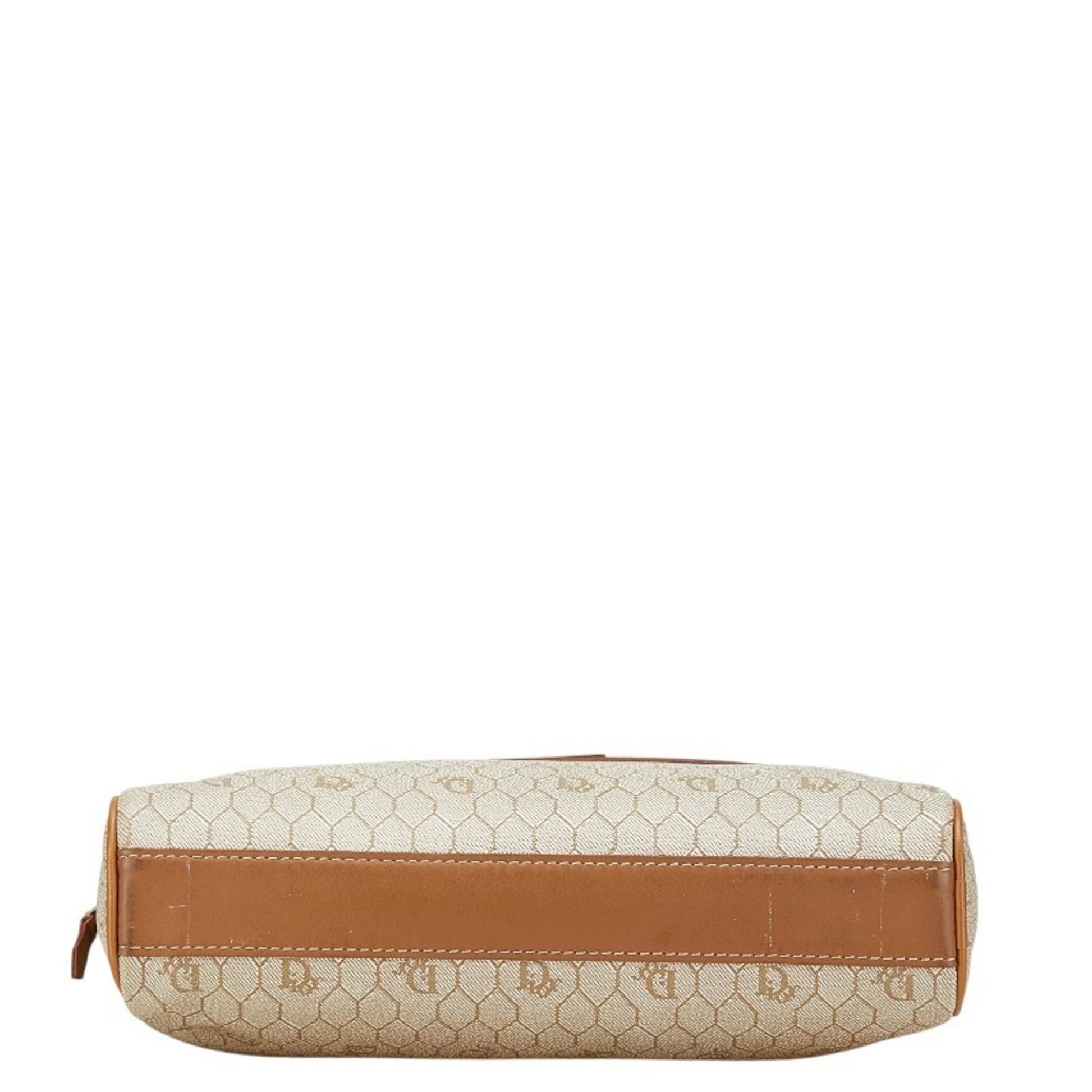 Christian Dior Beige Brown Pvc Leather Clutch Bag ()