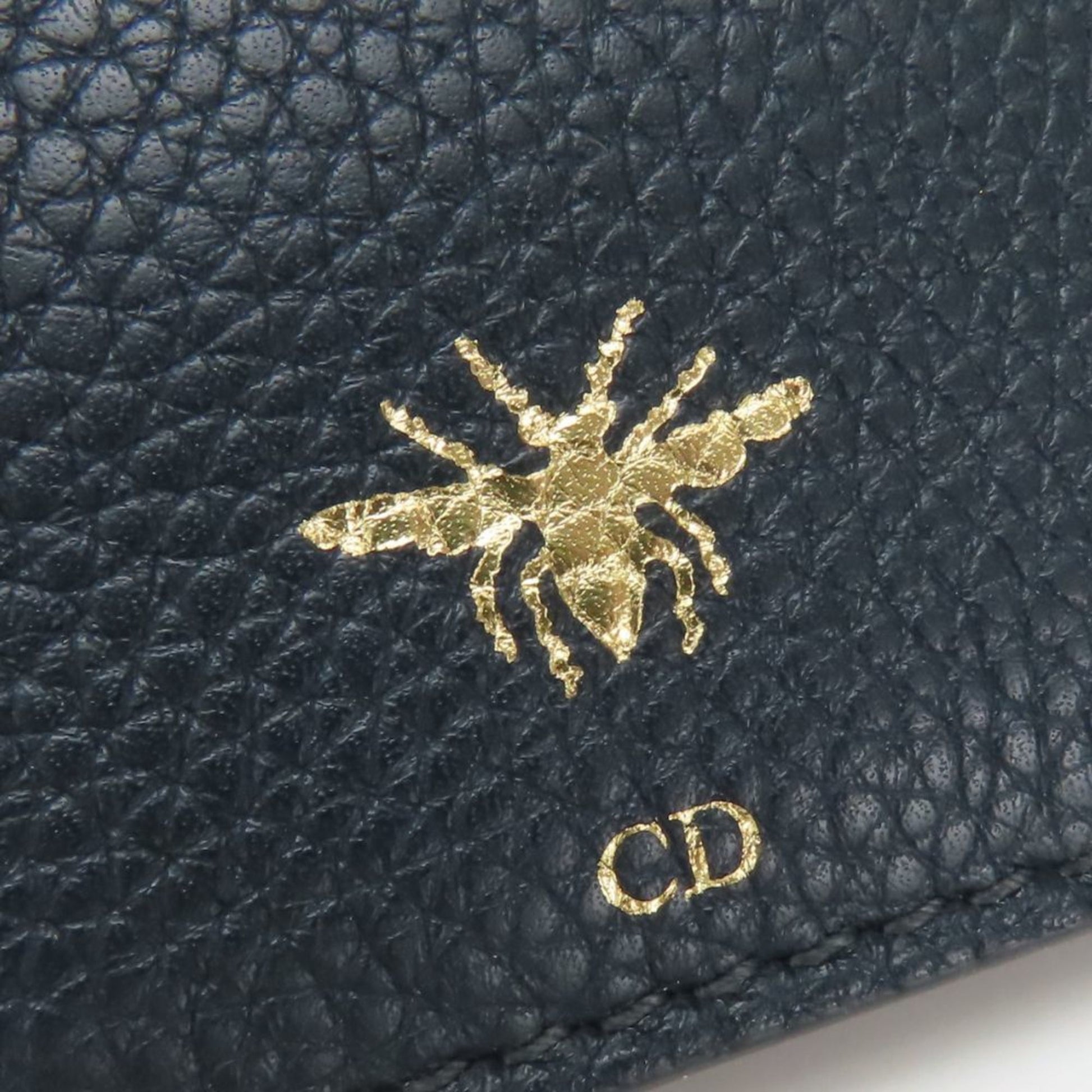 Christian Dior Navy Leather Clutch Bag Pouch ()