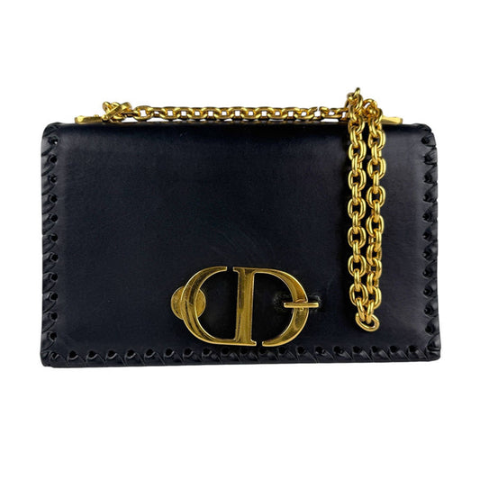 Christian Dior Black Leather Shoulder Bag ()
