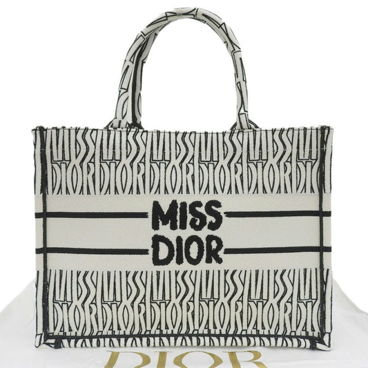 Christian Dior Black White Jacquard Tote Bag ()