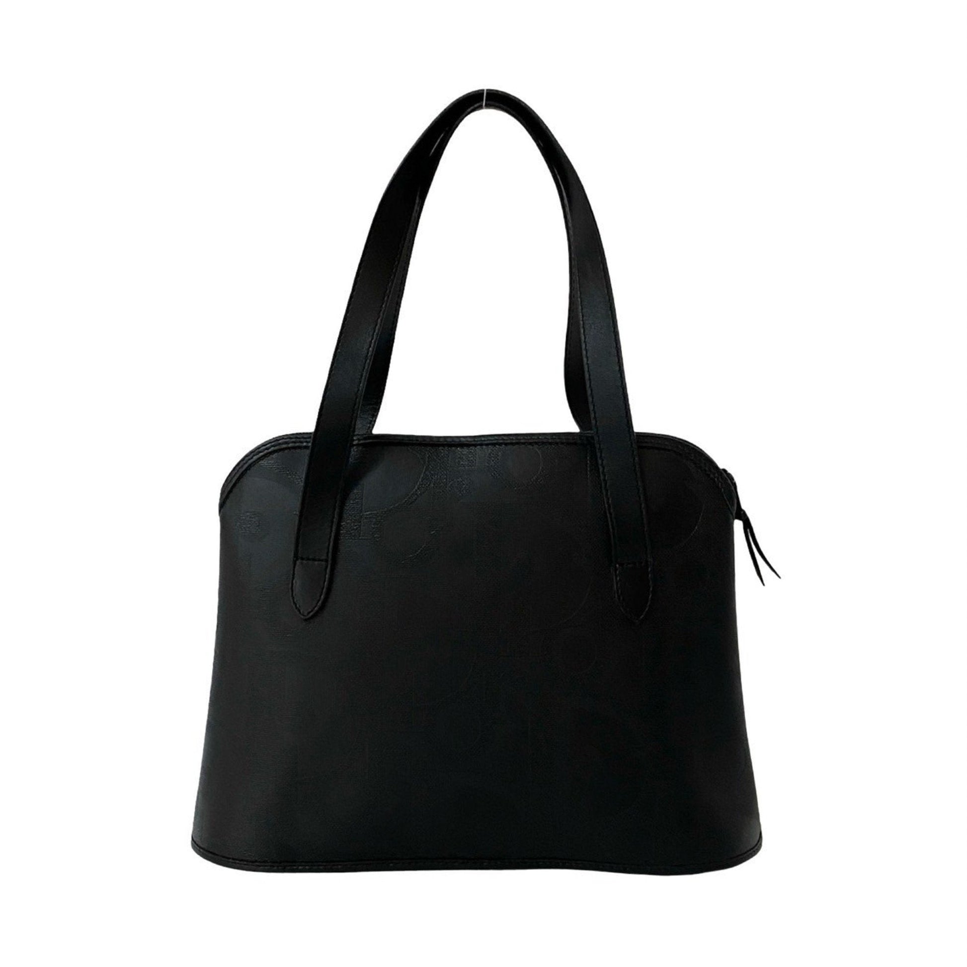 Christian Dior Black Leather Pvc Boston Bag Handbag ()