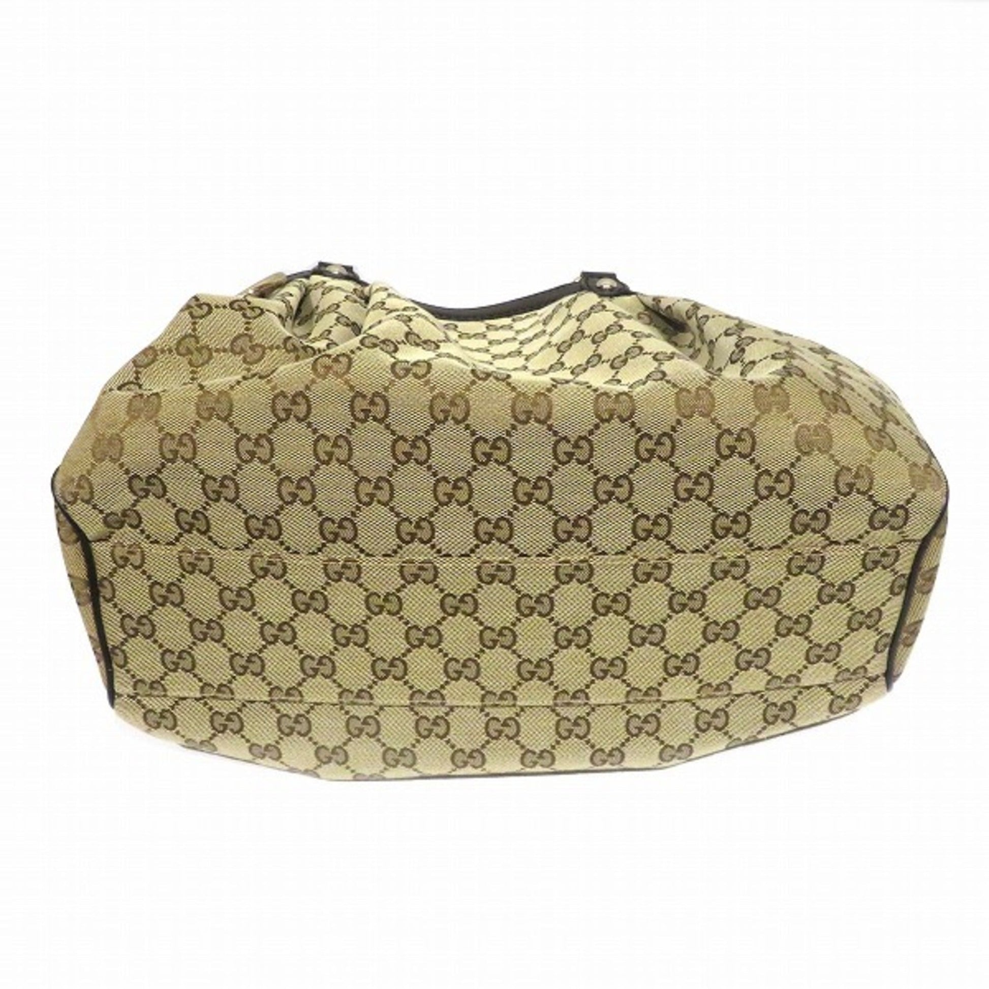 Gucci Leather Canvas Shoulder Bag