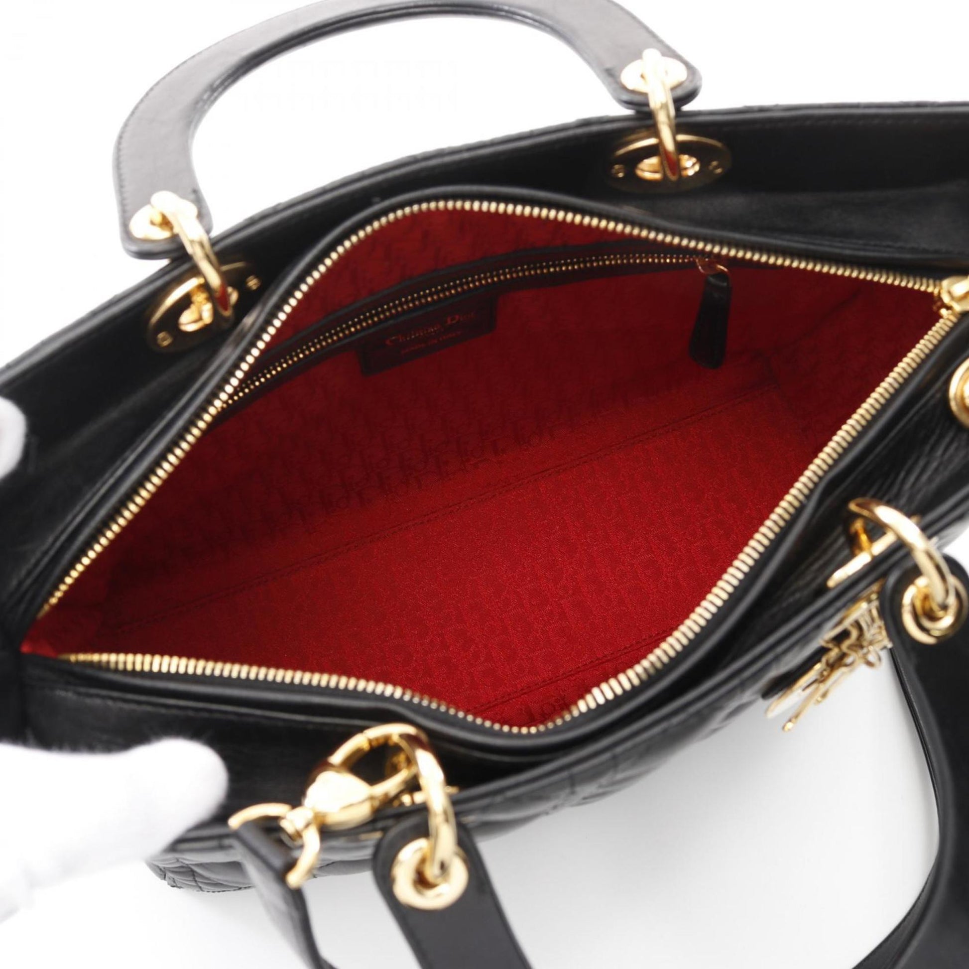 Christian Dior Black Leather Handbag ()