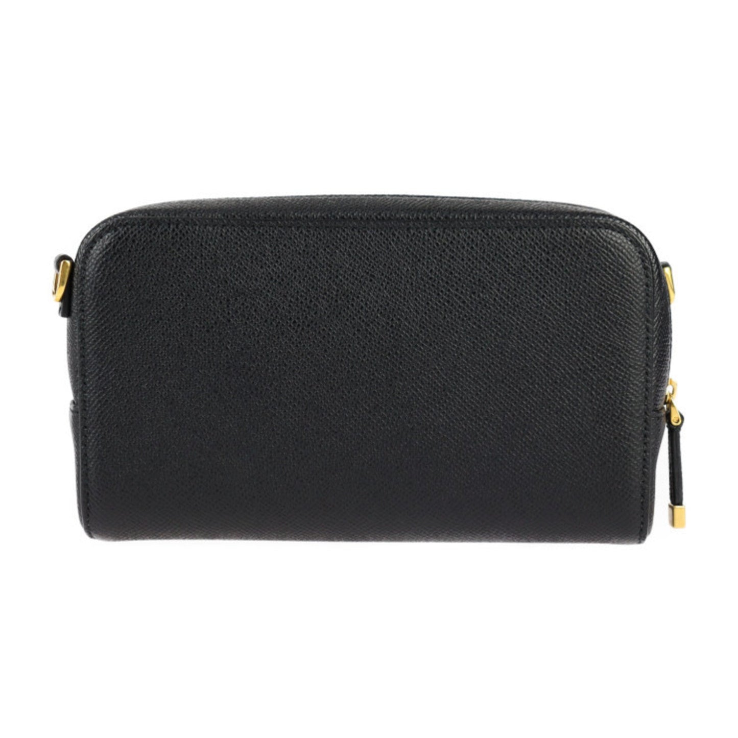 Christian Dior Black Leather Clutch Bag Handbag Pochette Pouch Shoulder Bag ()