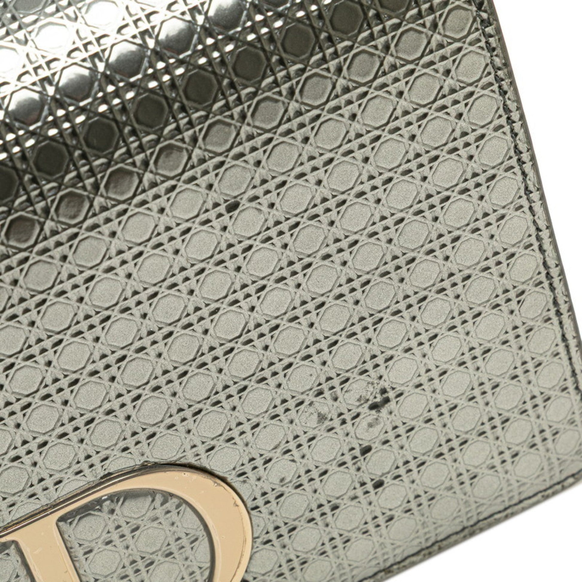 Christian Dior Silver Leather Shoulder Bag ()