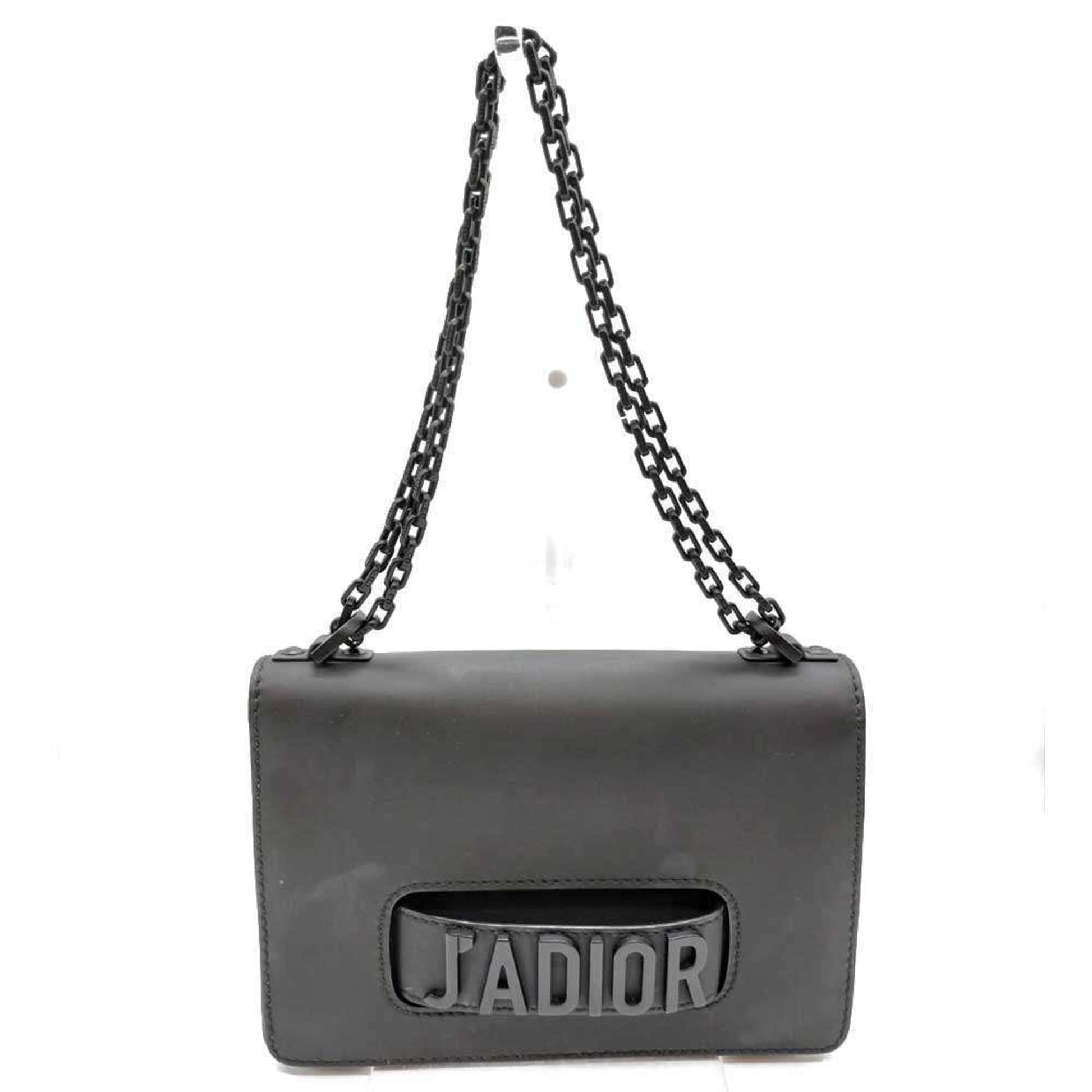 Christian Dior Black Leather Shoulder Bag ()