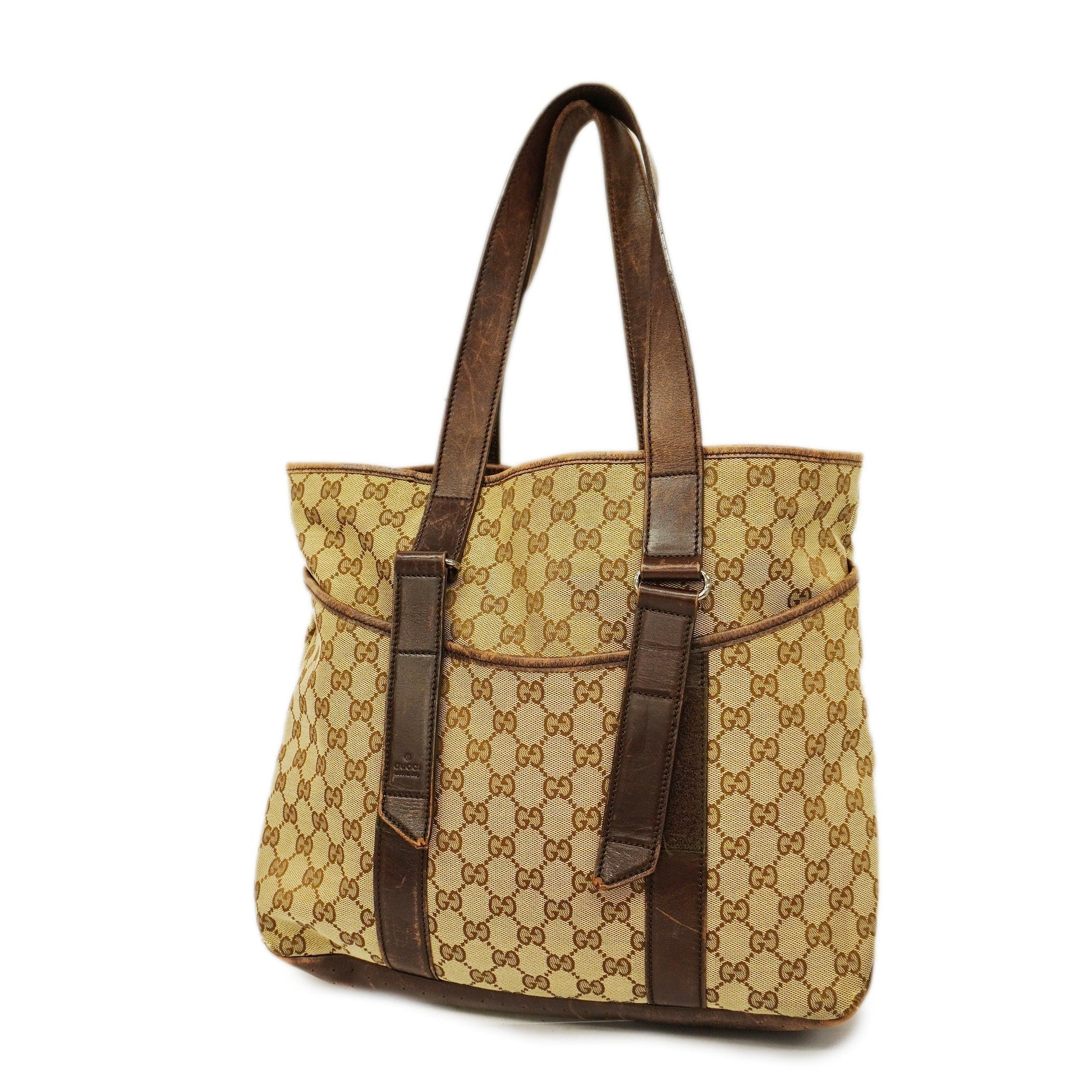 Gucci Leather Canvas Tote