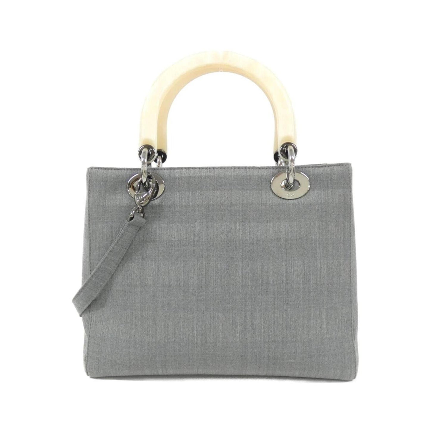 Christian Dior Beige Gray Canvas Handbag ()