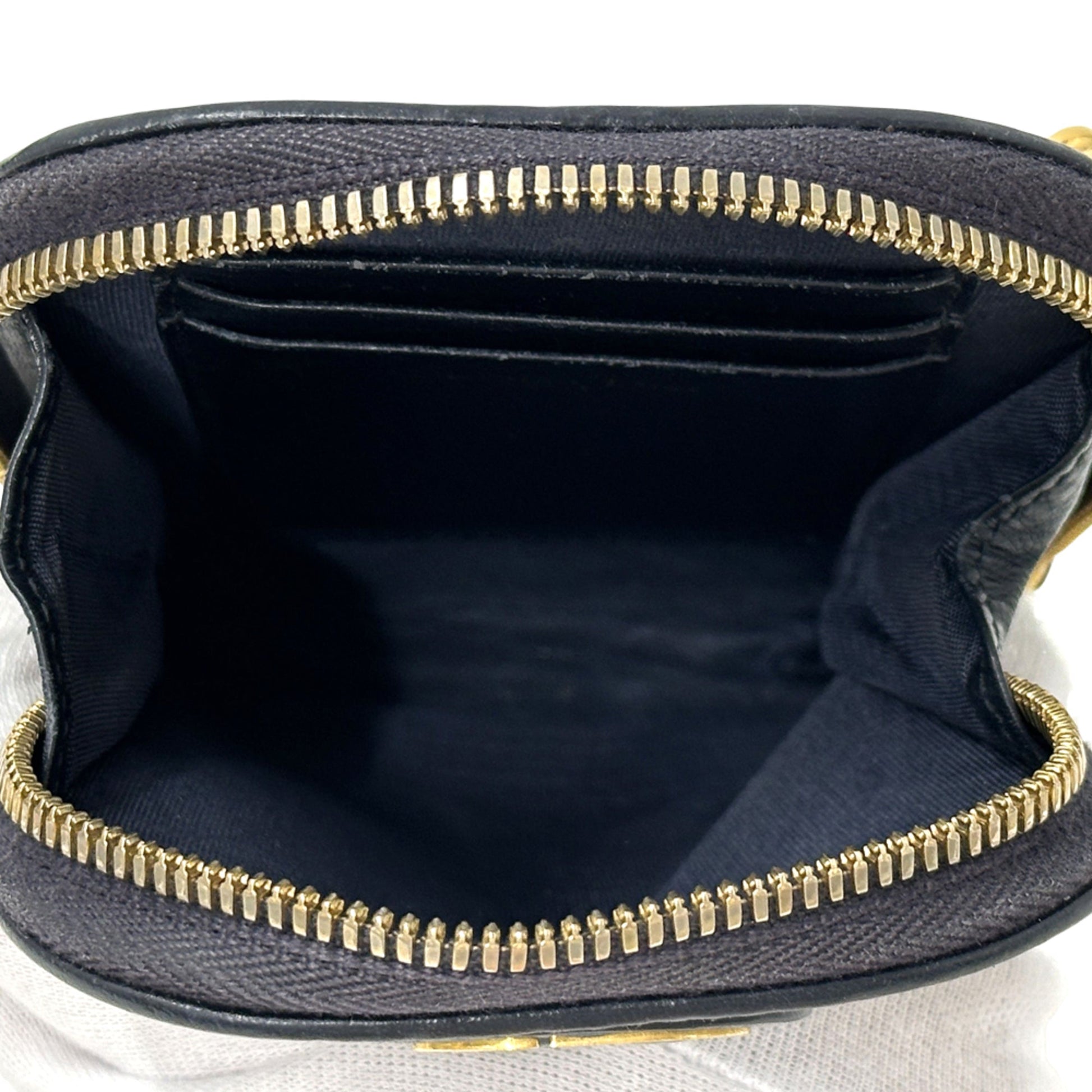 Christian Dior Beige Navy Jacquard Shoulder Bag ()