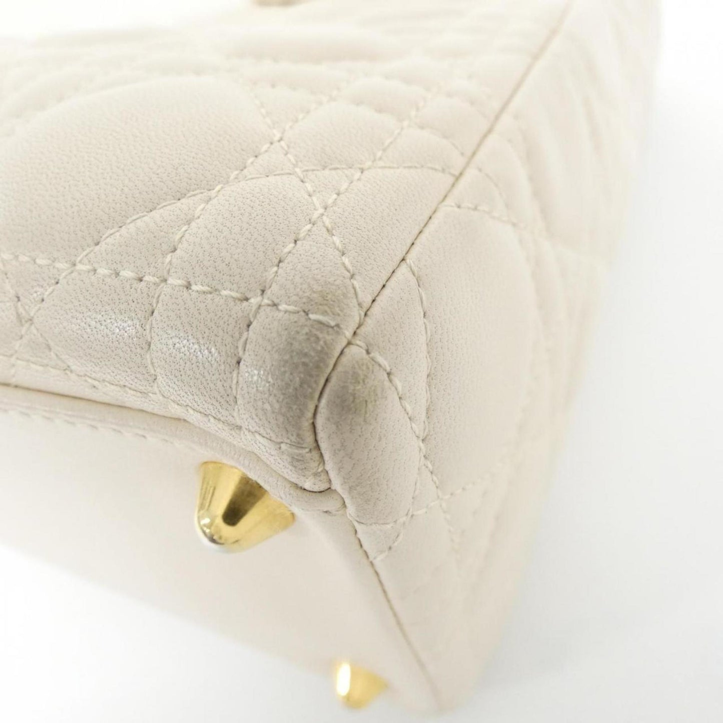 Christian Dior Ivory Leather Handbag ()