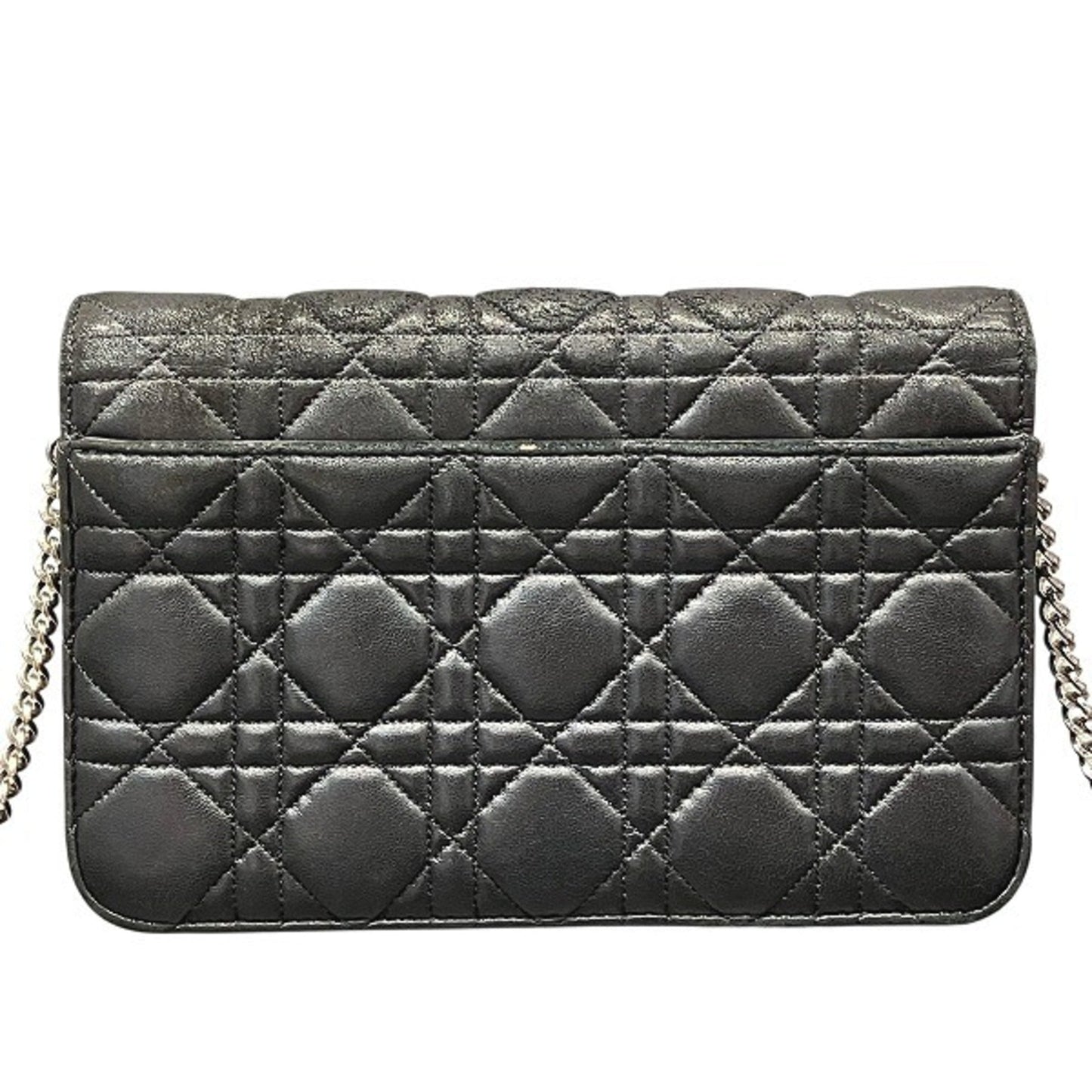 Christian Dior Black Leather Shoulder Bag ()