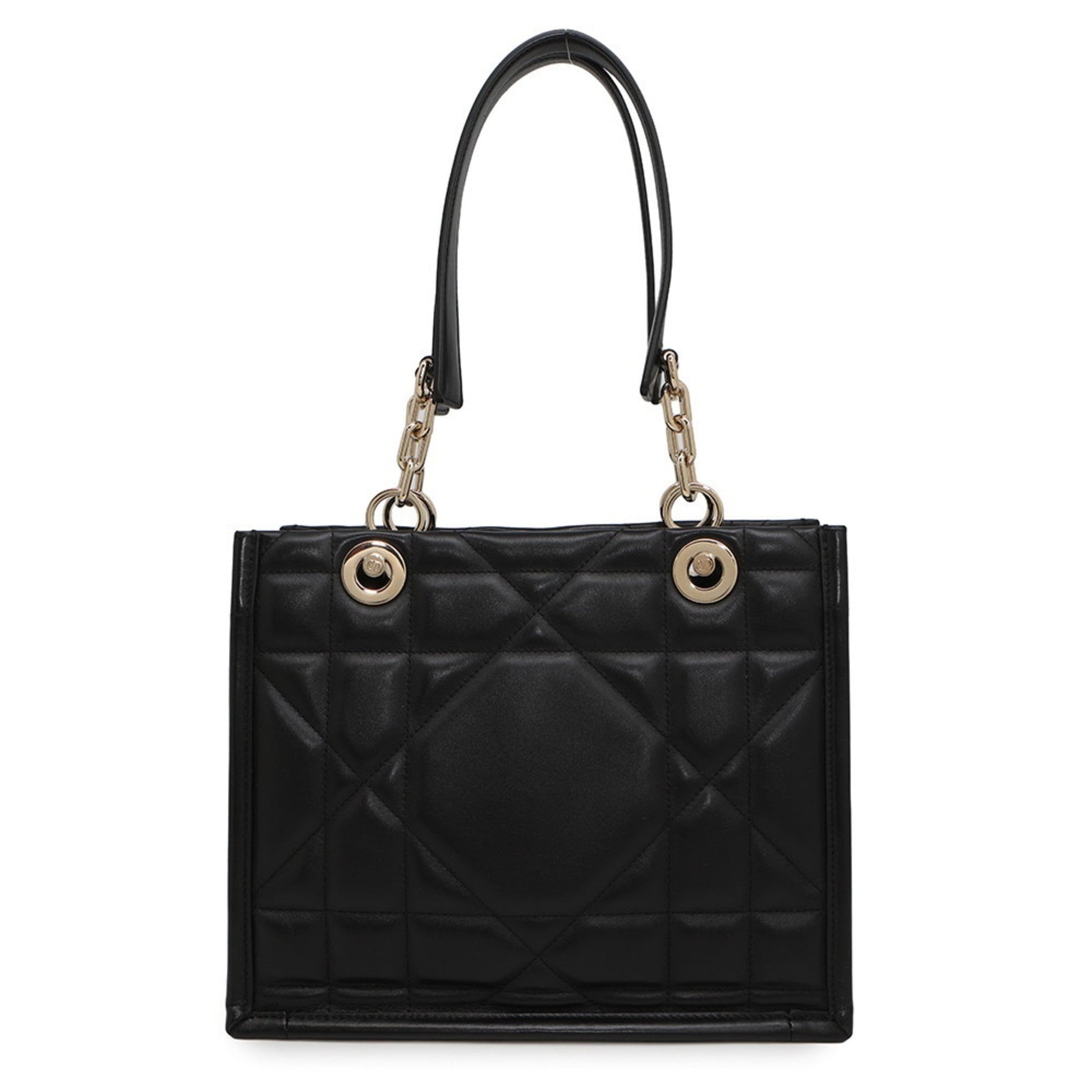 Christian Dior Black Leather Tote Bag ()