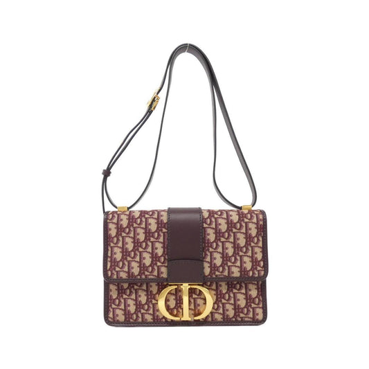 Christian Dior Burgundy Canvas Shoulder Bag ()