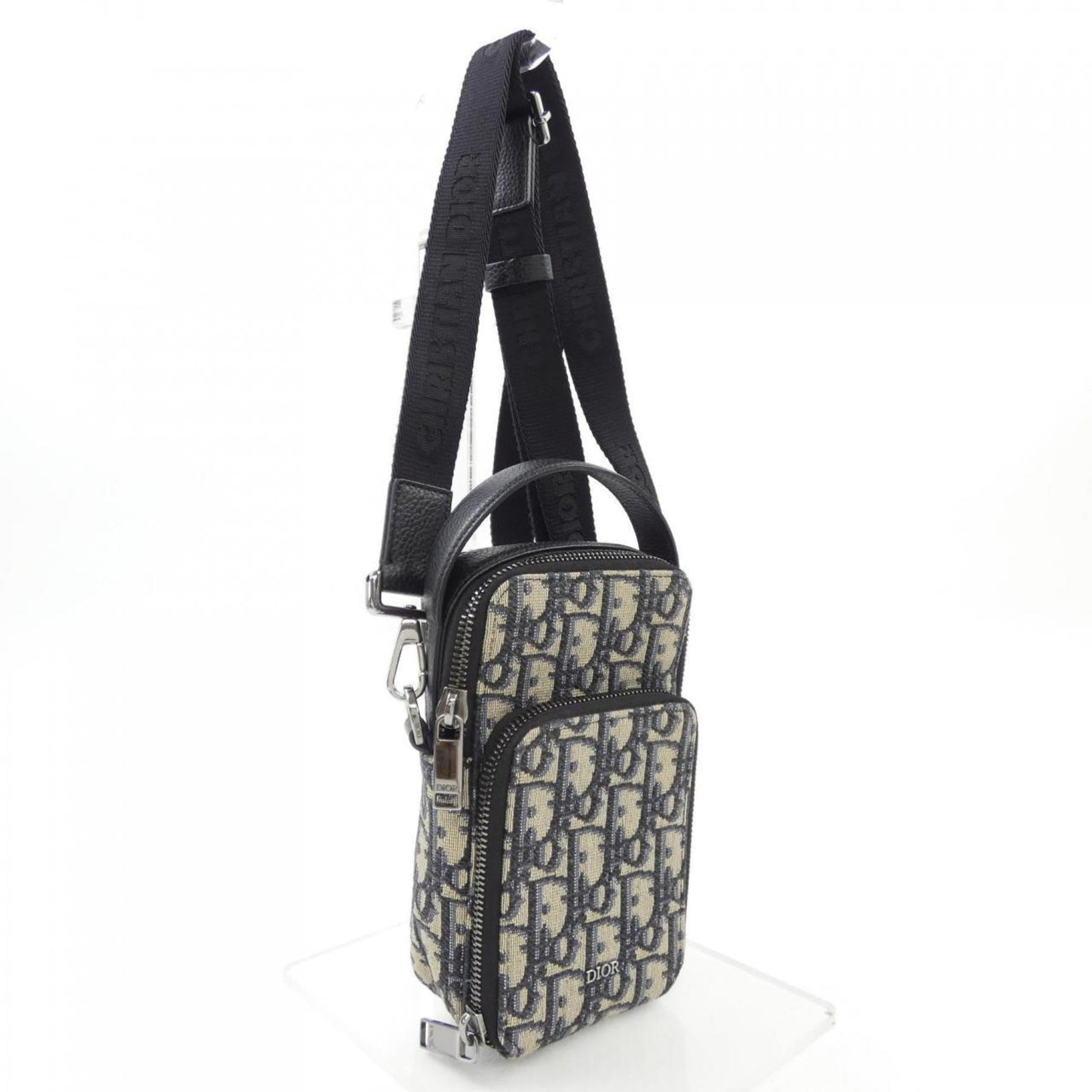 Christian Dior Beige Black Navy Handbag ()