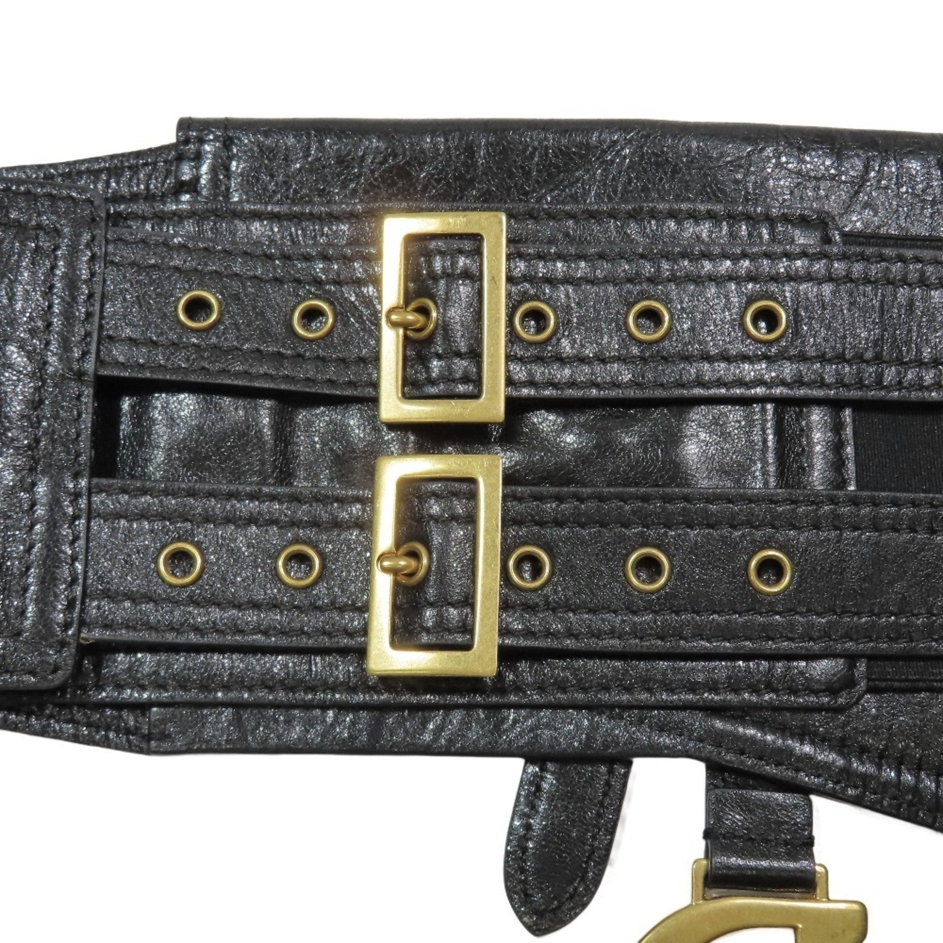Christian Dior Black Leather Sling Bag ()