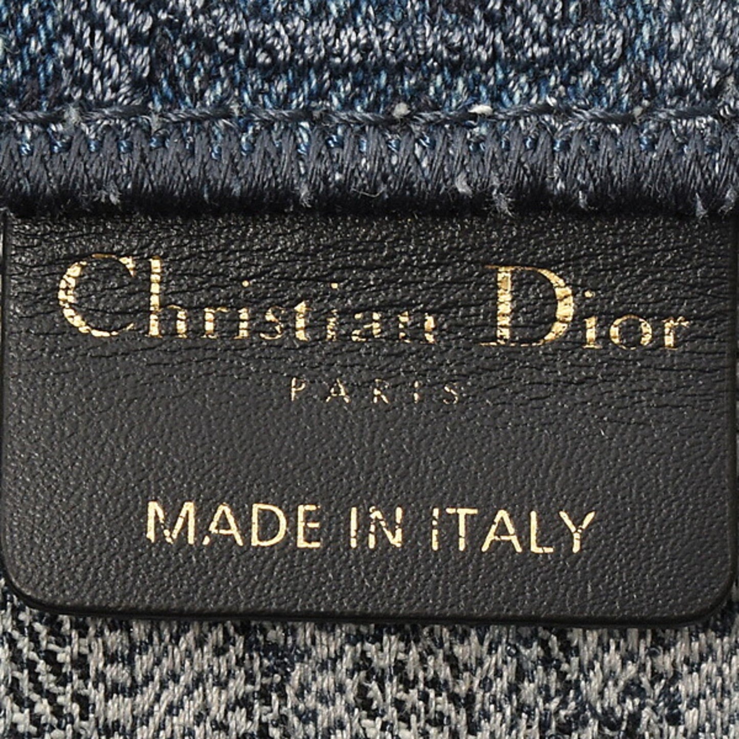 Christian Dior Blue Denim Tote Bag ()