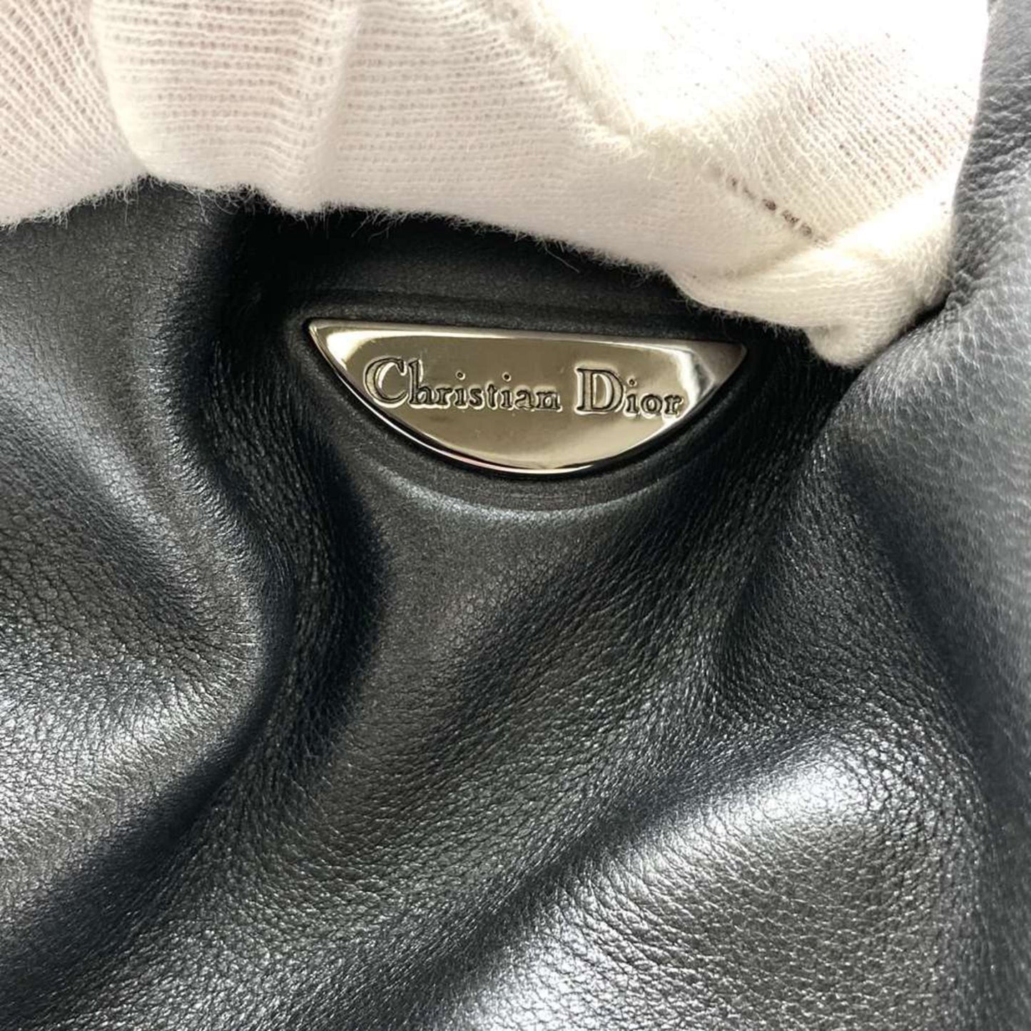 Christian Dior Gray Leather Handbag ()