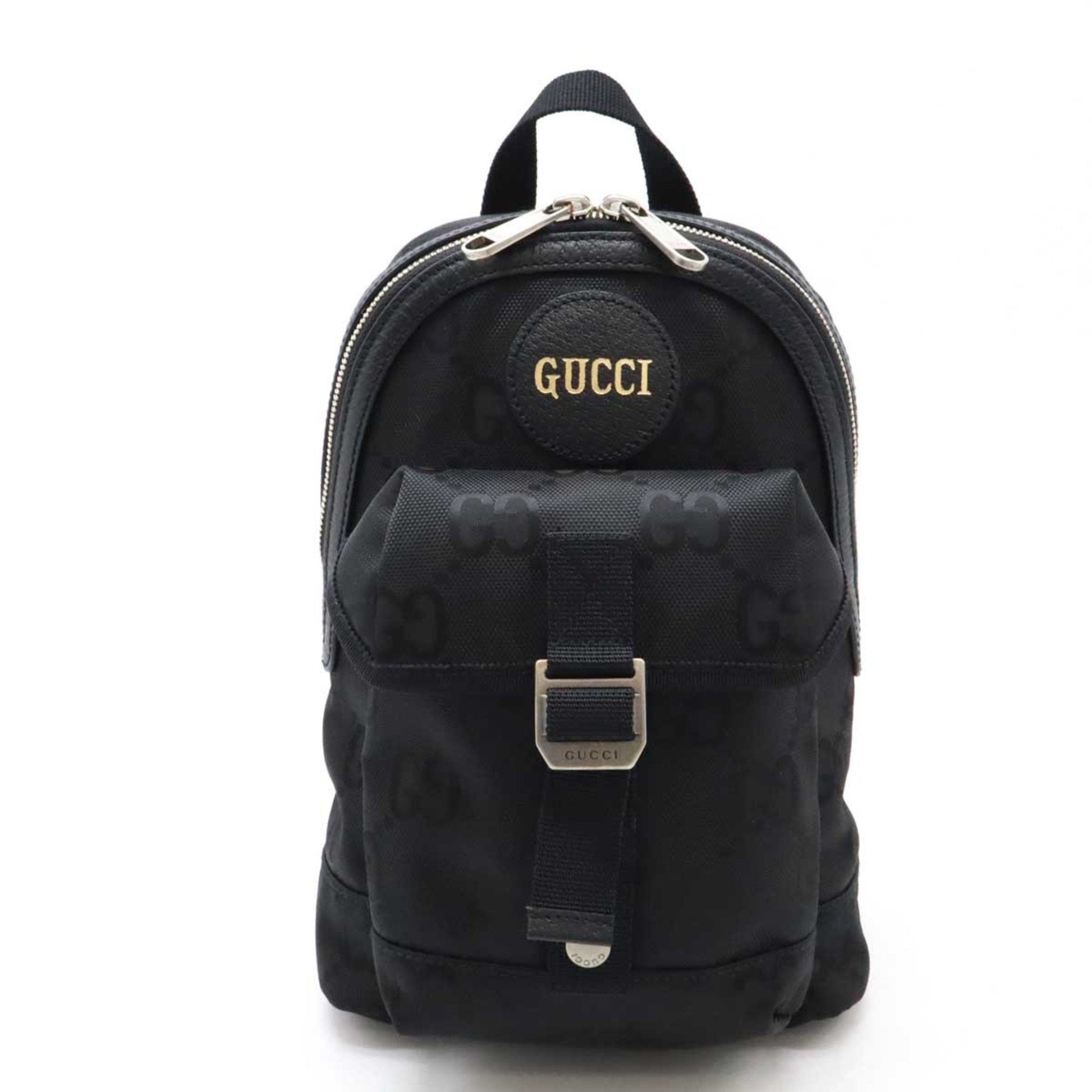 Gucci Nylon Leather Canvas Shoulder Bag
