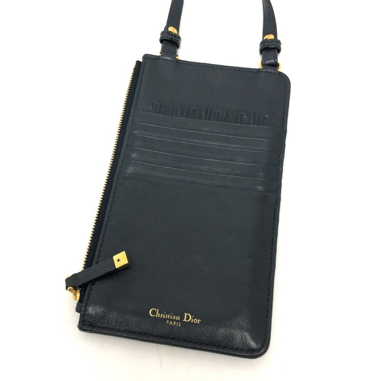 Christian Dior Navy Canvas Shoulder Bag ()