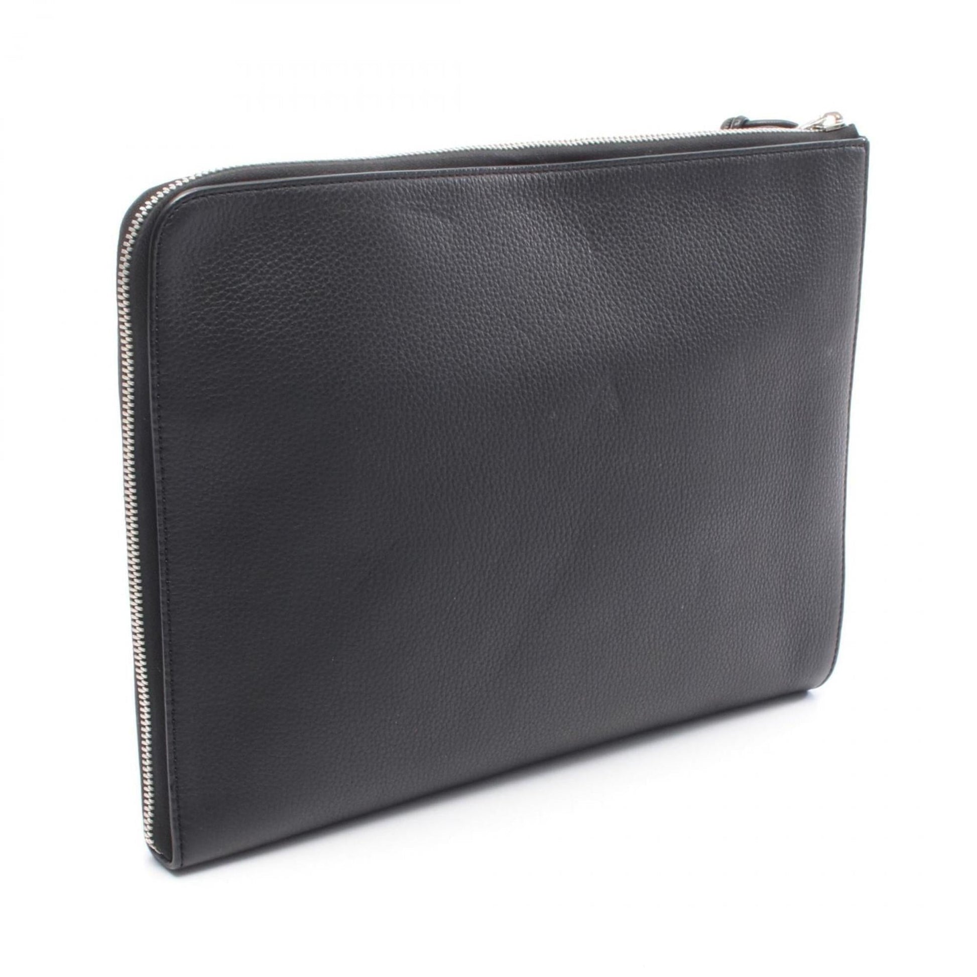 Christian Dior Black Leather Clutch Bag ()