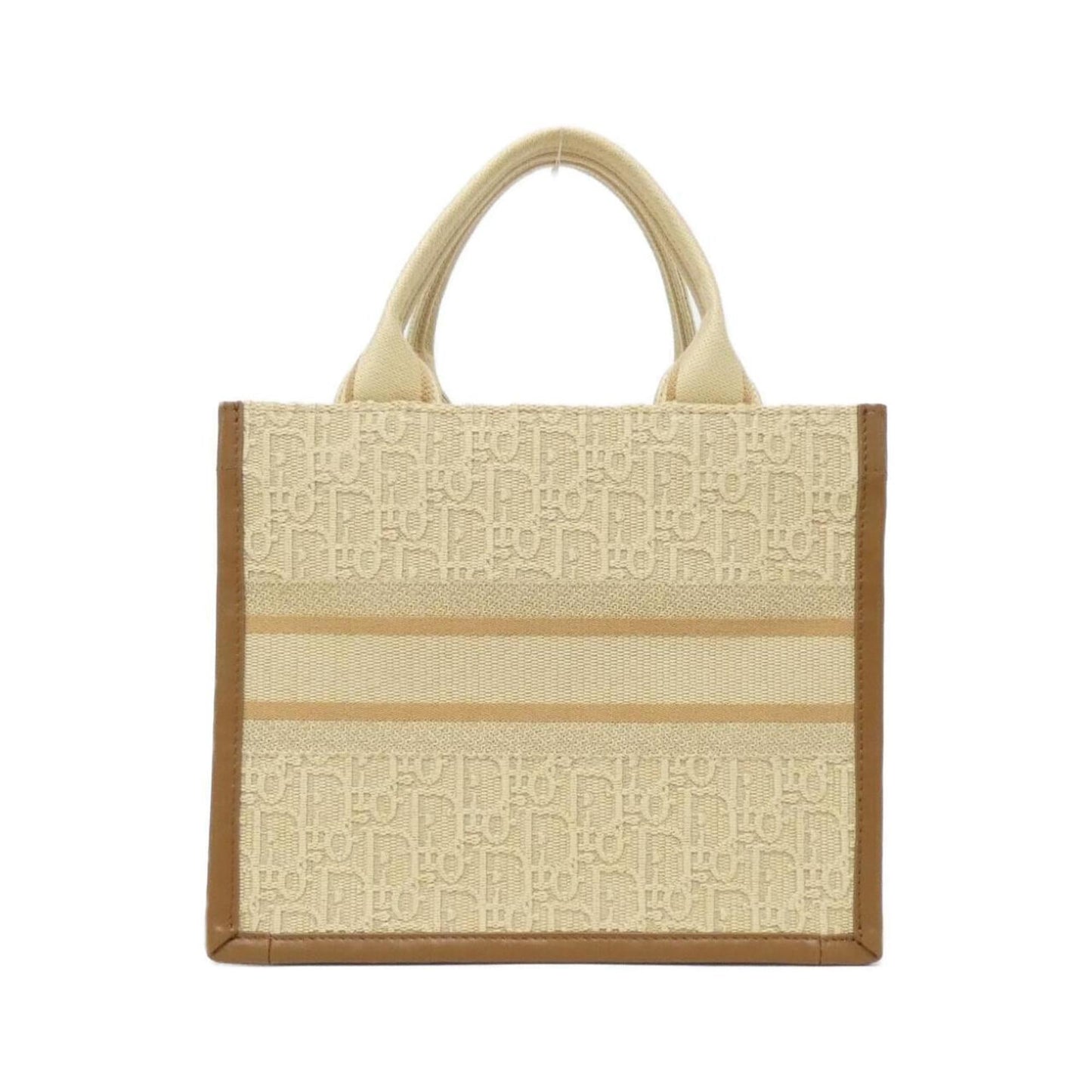 Christian Dior Beige Brown Camel Raffia Leather Handbag ()