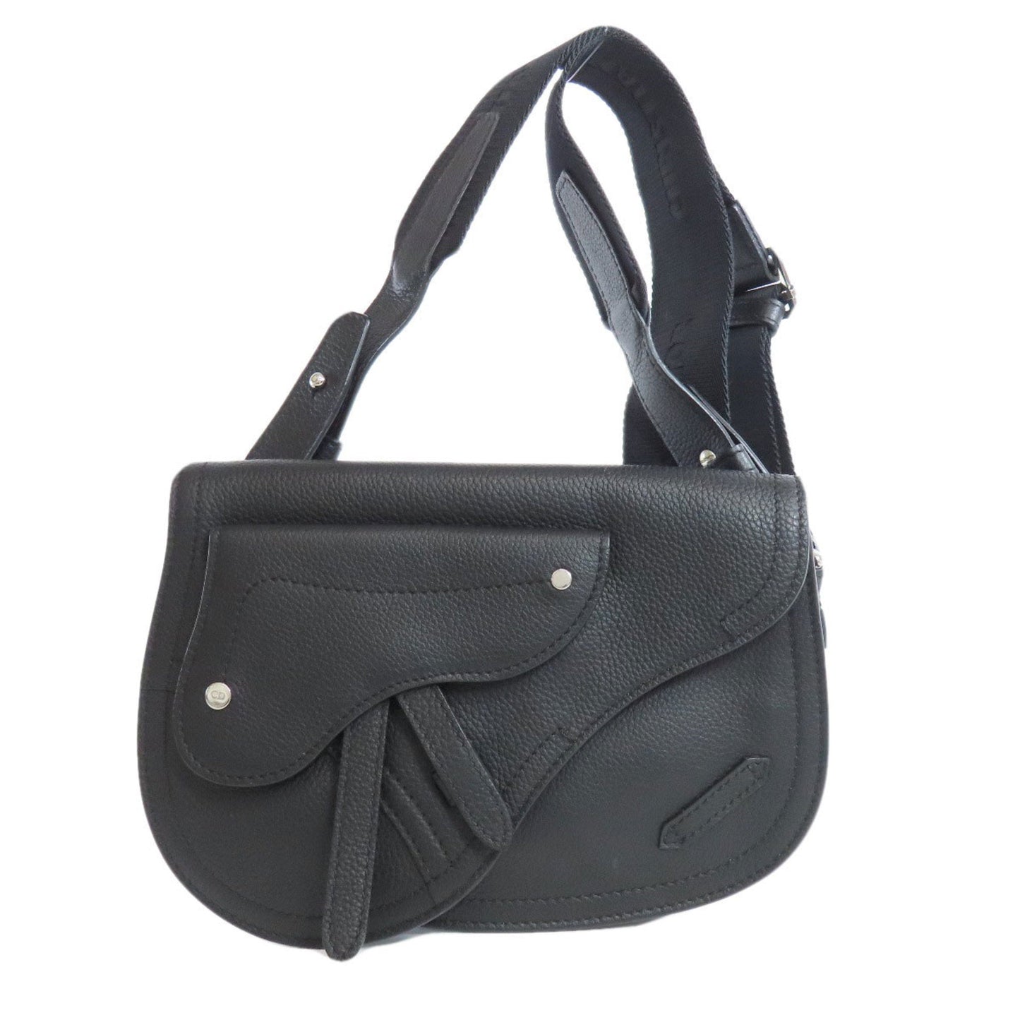 Christian Dior Black Leather Shoulder Bag ()