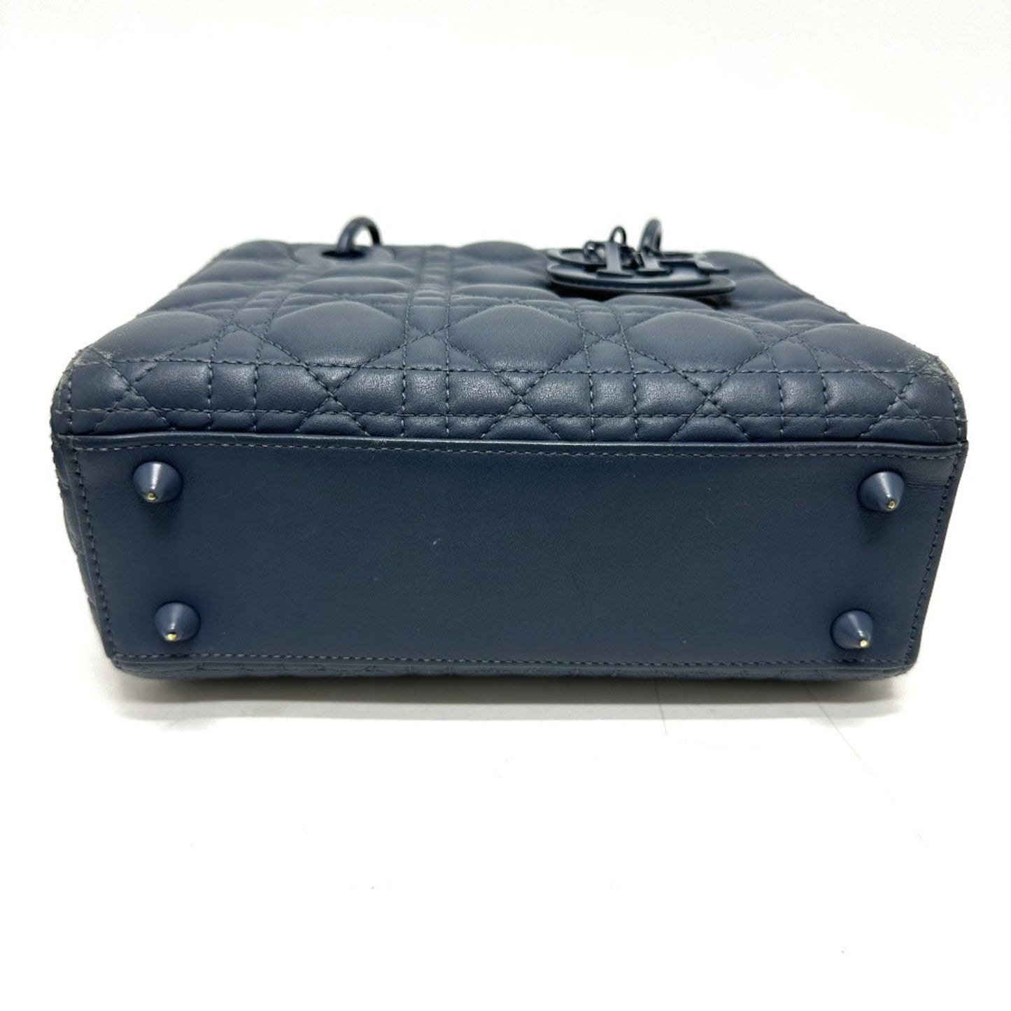 Christian Dior Blue Leather Handbag Shoulder Bag ()