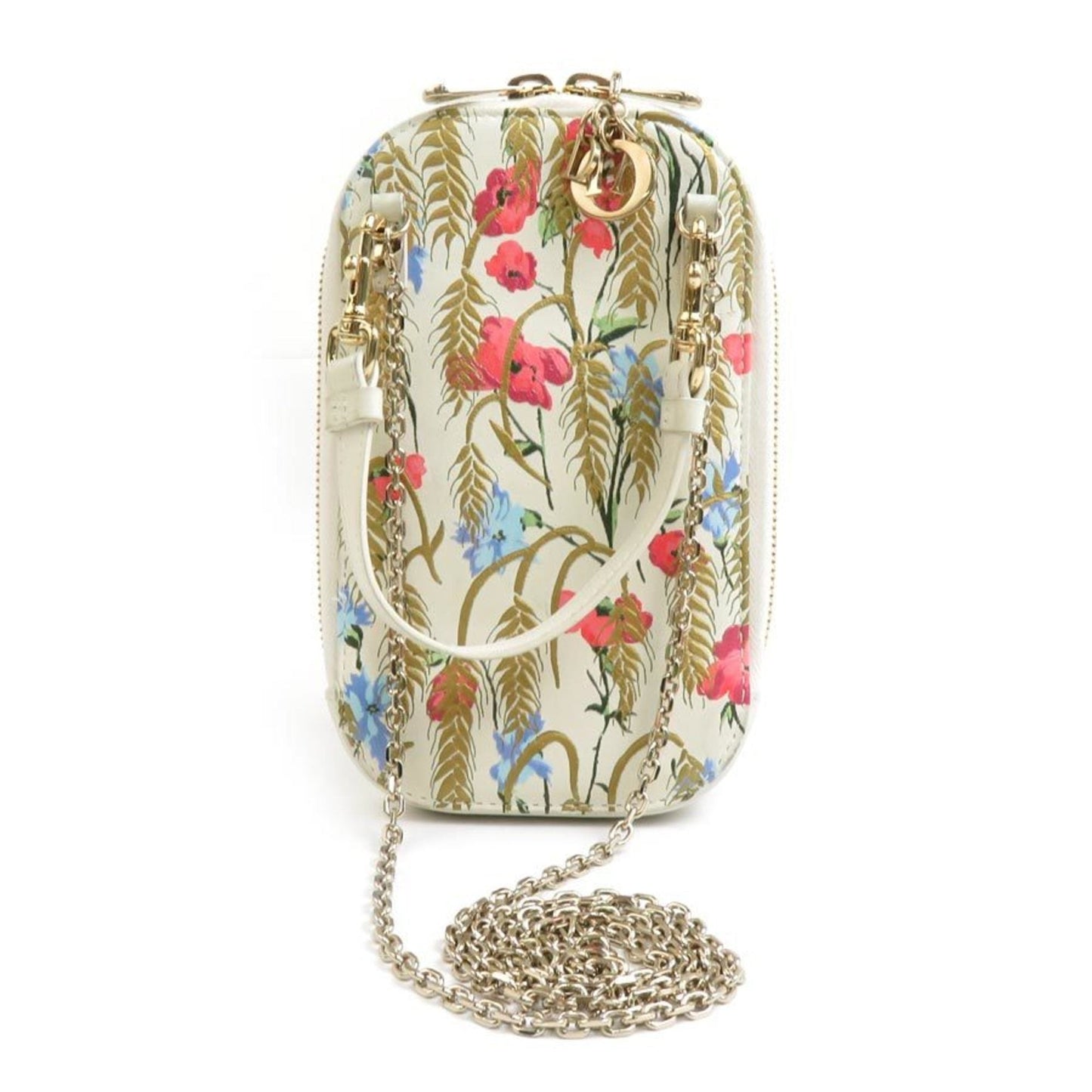 Christian Dior Ivory Multi-Color Leather Pouch ()