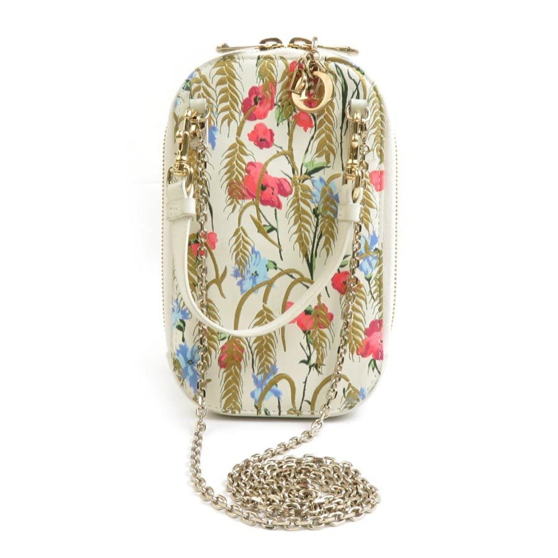 Christian Dior Ivory Multi-Color Leather Pouch ()