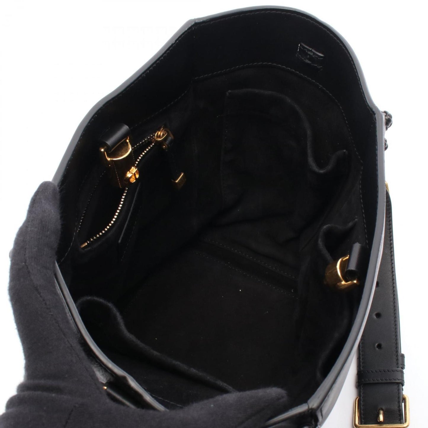 Christian Dior Black Leather Shoulder Bag ()