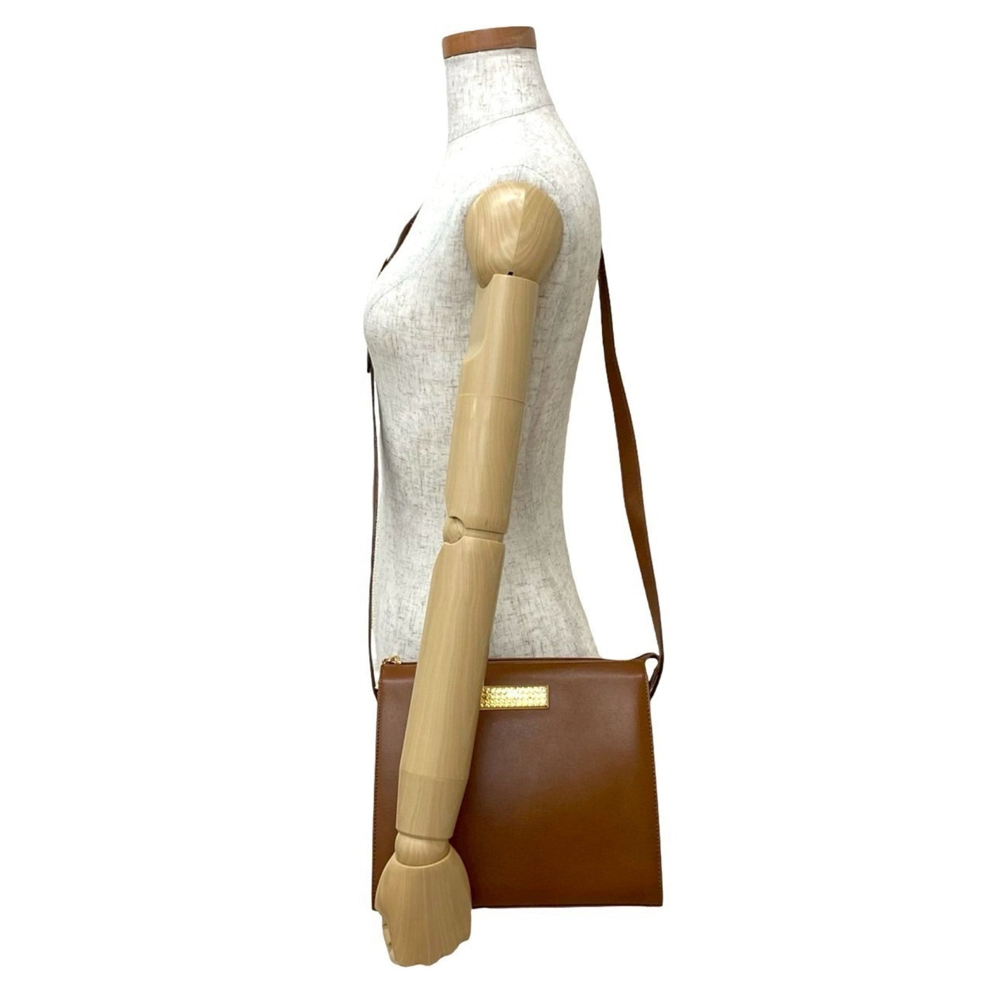 Christian Dior Brown Leather Pochette Shoulder Bag ()